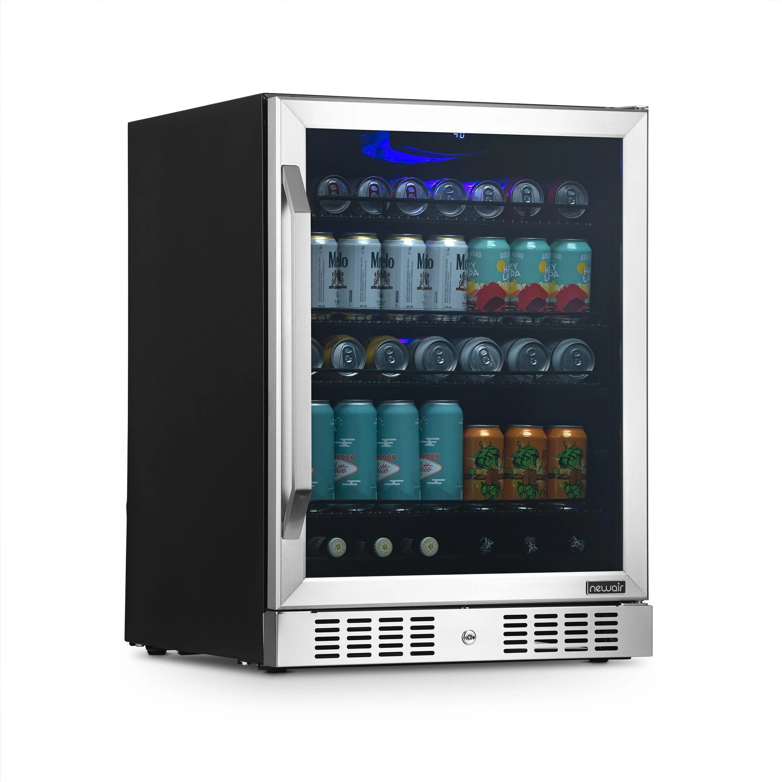 2026 Newair® 177-Can Built-In or Freestanding Stainless Steel Beverage Fridge - 24
