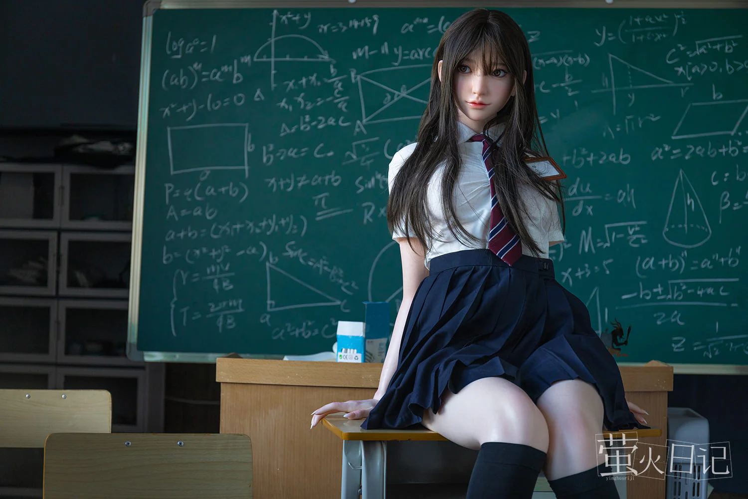 sex doll RC5ft5 / 165cm Long Black Hair Movable Jaw Silicone Sex Doll - Firefly Diary Doll: Lian - R C