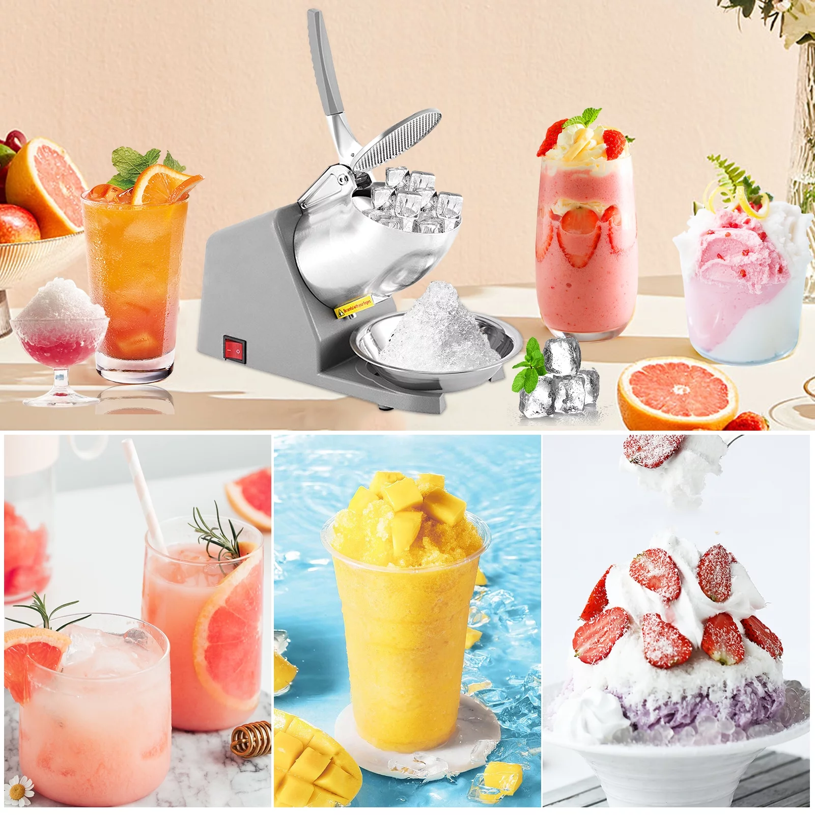 2026 Ice Maker,Ice Maker Dual Ice Shaver Shaved Ice Shaver 300w Ice Hine Huiop Havou