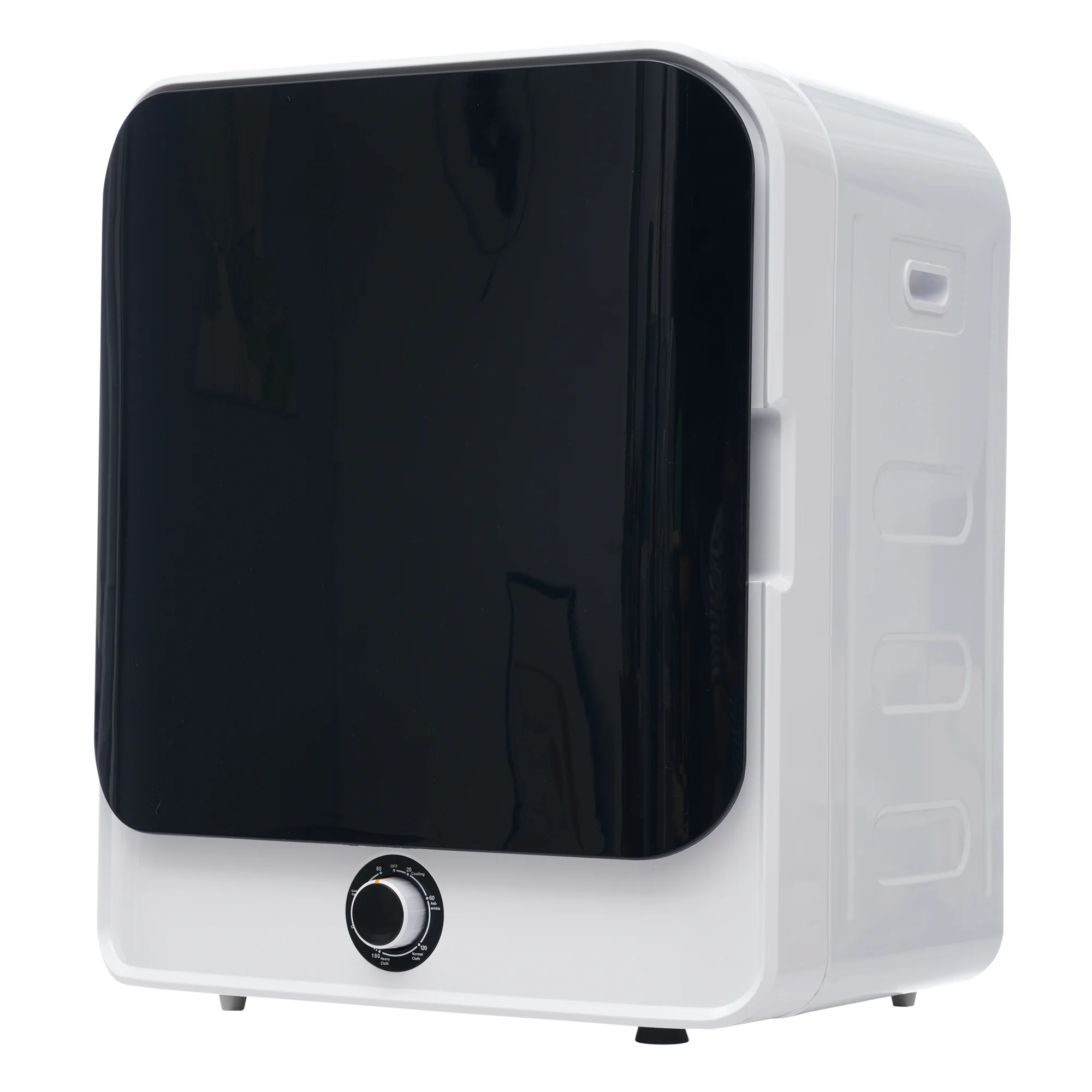 1.95 Cu.ft Front Load Clothes Dryer, Portable Compact Dryer 830W, 5 Drying Modes, Stainless Steel Drum, with Overheat Protection, Dust Removal, Deodorization and Lint Removal Functions, Black Door