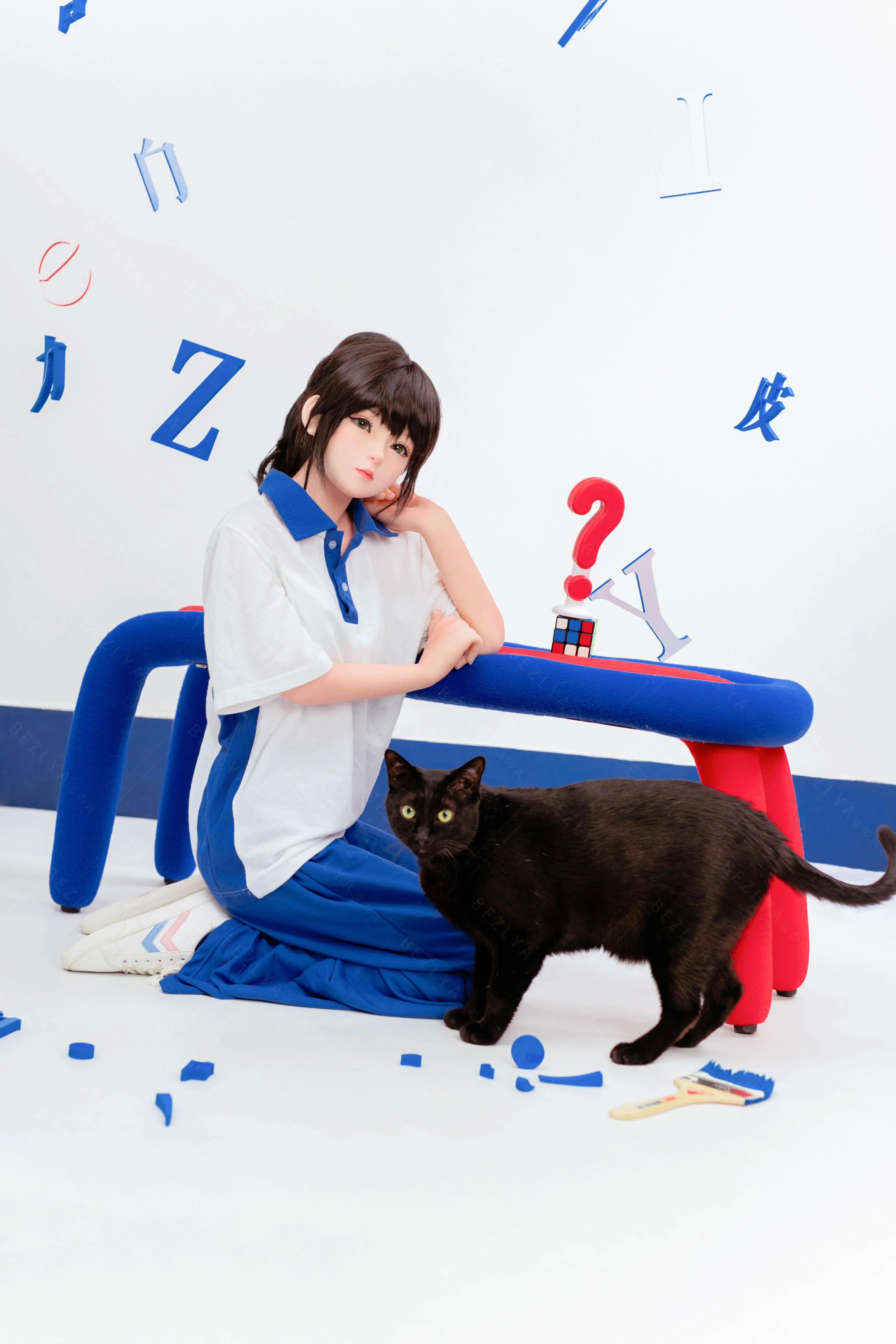 sex doll RCBezlya - Jasmine - 138cm/4ft6.25 - 2.0 AA-cup - Silicone Head + TPE Body Sex Doll - R C