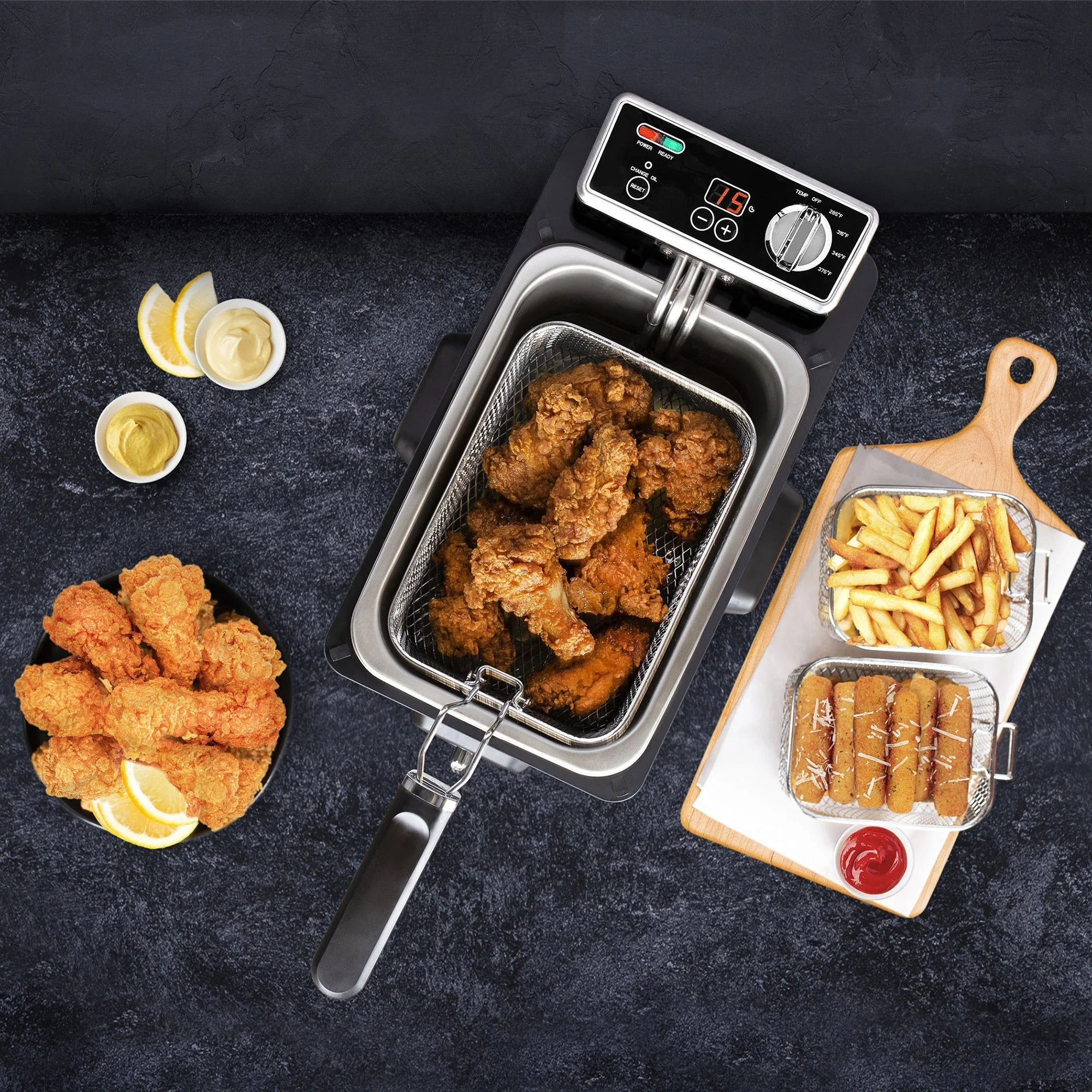 2026 Kalorik® 4.2 Quart Deep Fryer with Oil Filtration XL – Large Capacity, Digital Controls, Adjustable Temperature, Family-Size Cooking