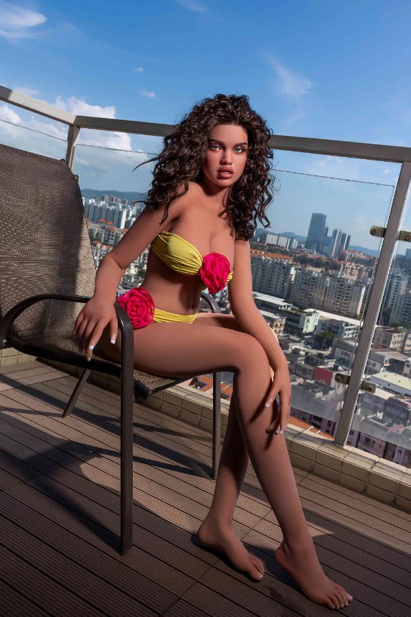 sex doll RC168cm / 5ft6 Lifelike Latina Silicone Big Wave Curls - Sex Doll Dime Doll: Alda - R C
