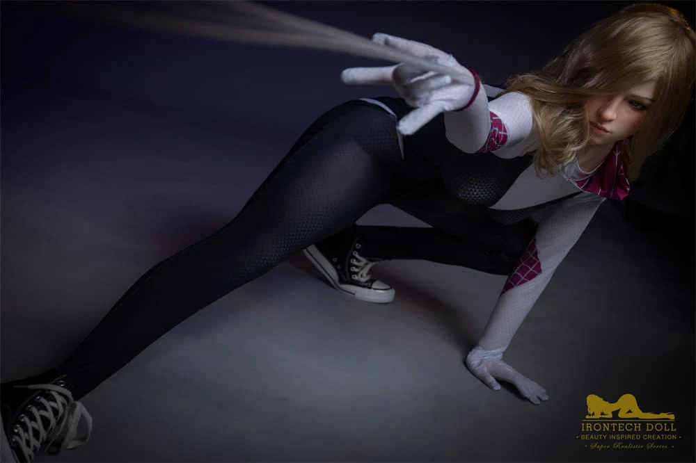 sex doll RC5ft6 / 167cm Spider Woman Silicone Blonde Sex Doll - Irontech Doll Elise - R C
