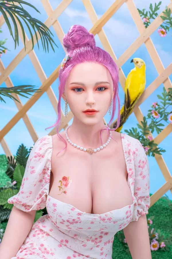 sex doll RC160cm / 5ft3 Big Breast Pink Hair Realistic Cheap Silicone Sex Doll - Dime Doll: Kyla - R C