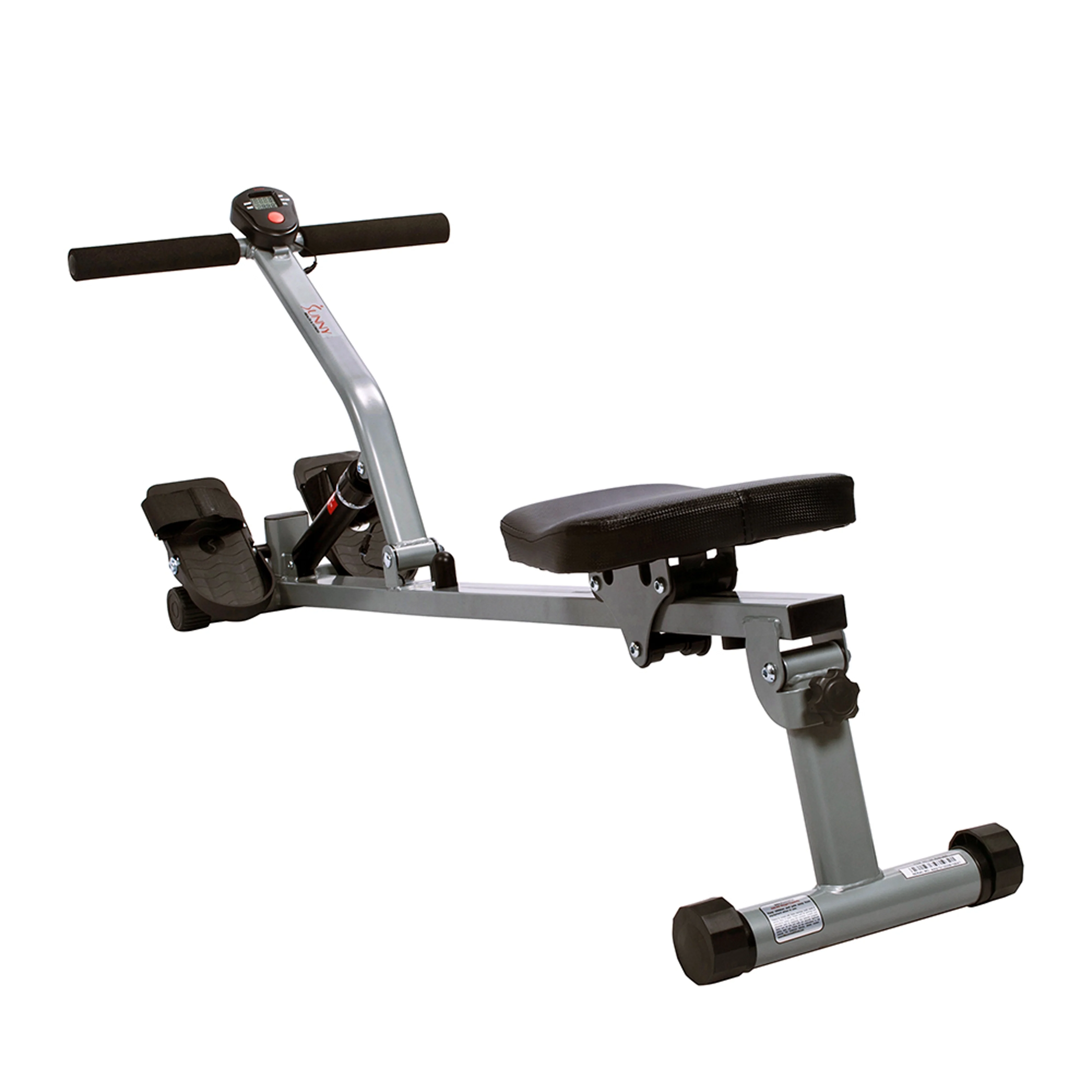 2026 Sunny Health & Fitness SF-RW1205 12 Adjustable Resistance Rowing Machine Rower w/ Digital Monitor