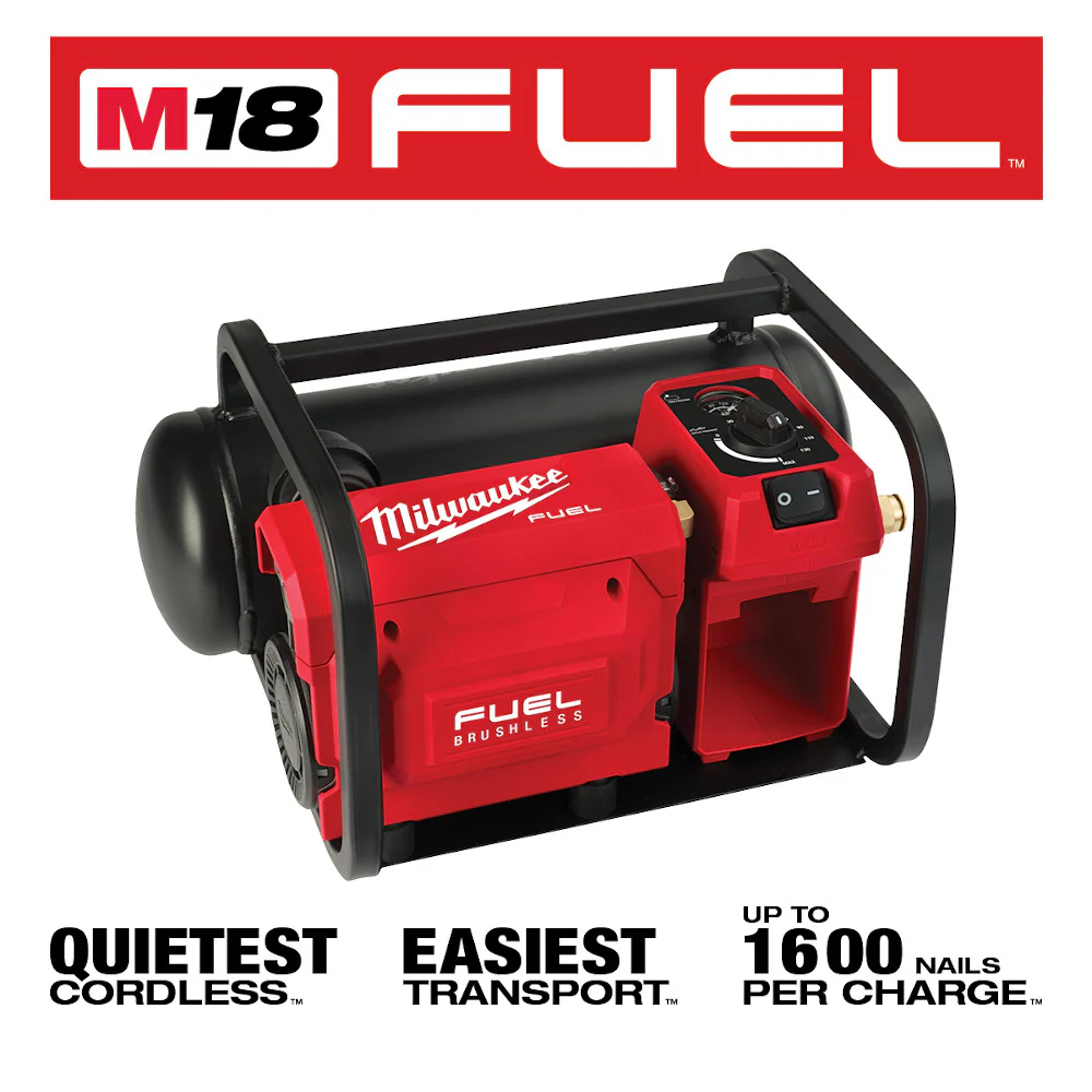 2026 Milwaukee 2840-20 M18 FUEL 18V 2 Gallon Quiet Air Compressor - Bare Tool