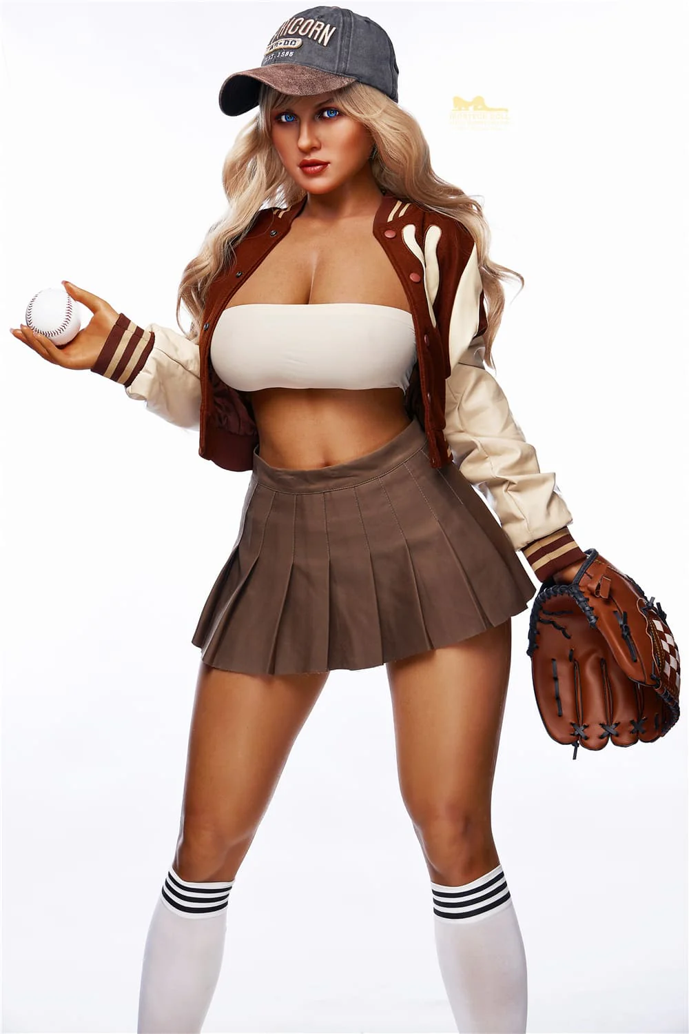 sex doll RC5ft5 / 165cm Play Baseball Fitness Silicone Blonde Sex Doll - Irontech Doll Hazel - R C