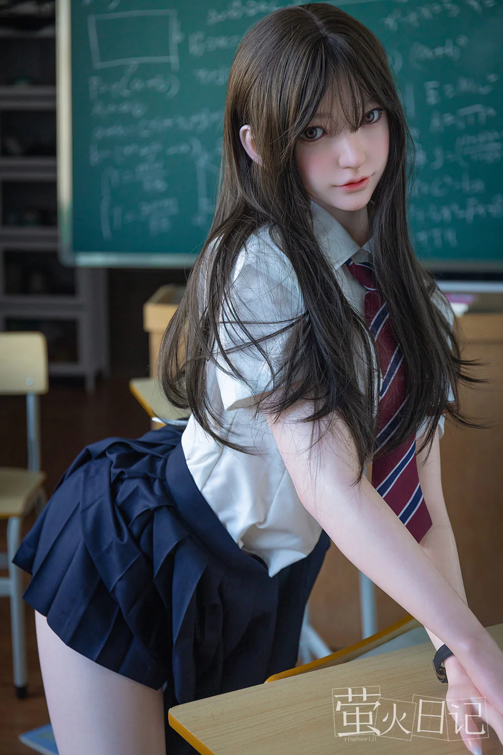 sex doll RC5ft5 / 165cm Long Black Hair Movable Jaw Silicone Sex Doll - Firefly Diary Doll: Lian - R C