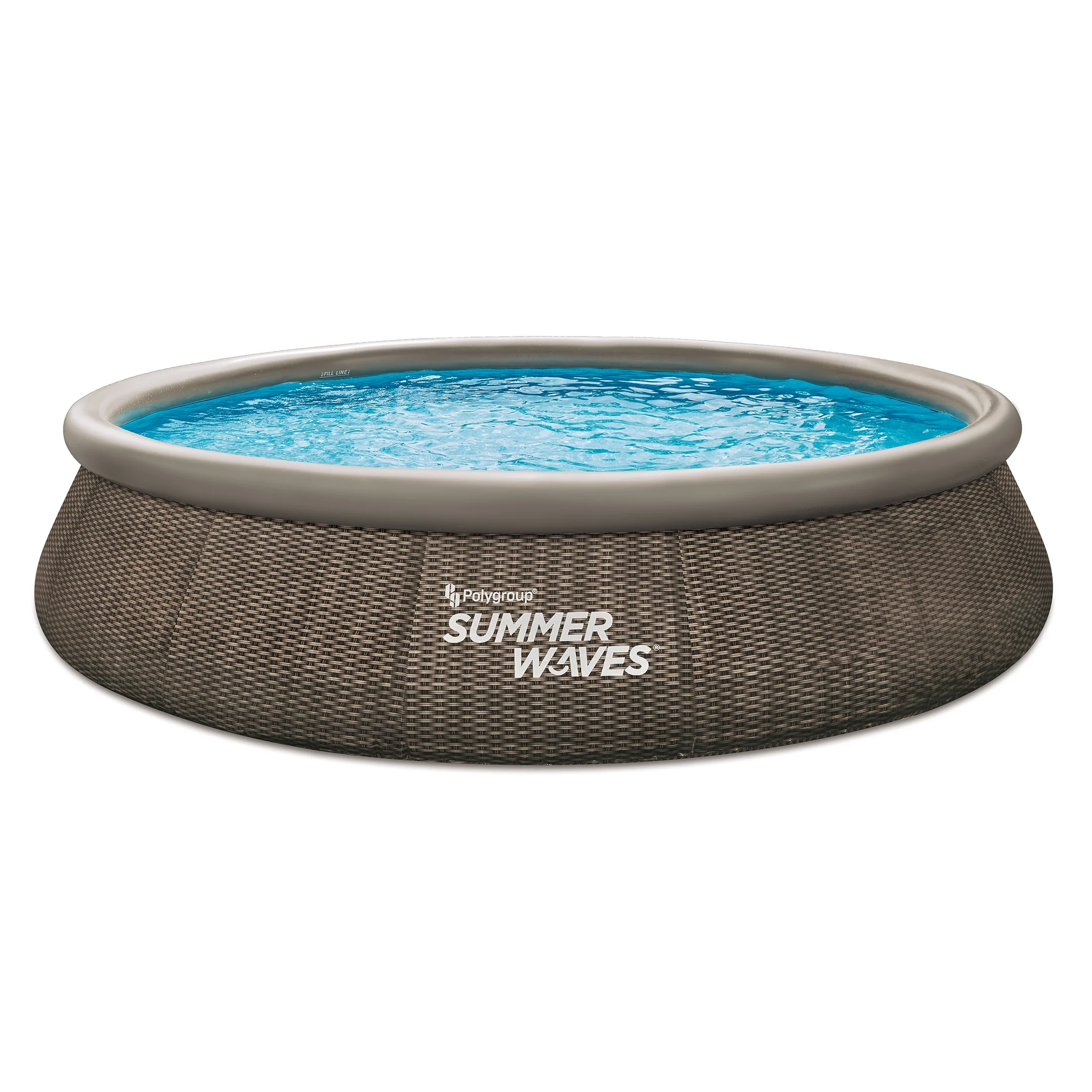 2026 Summer Waves 15 ft Dark Double Rattan Quick Set Pool, Round, Ages 6+, Unisex