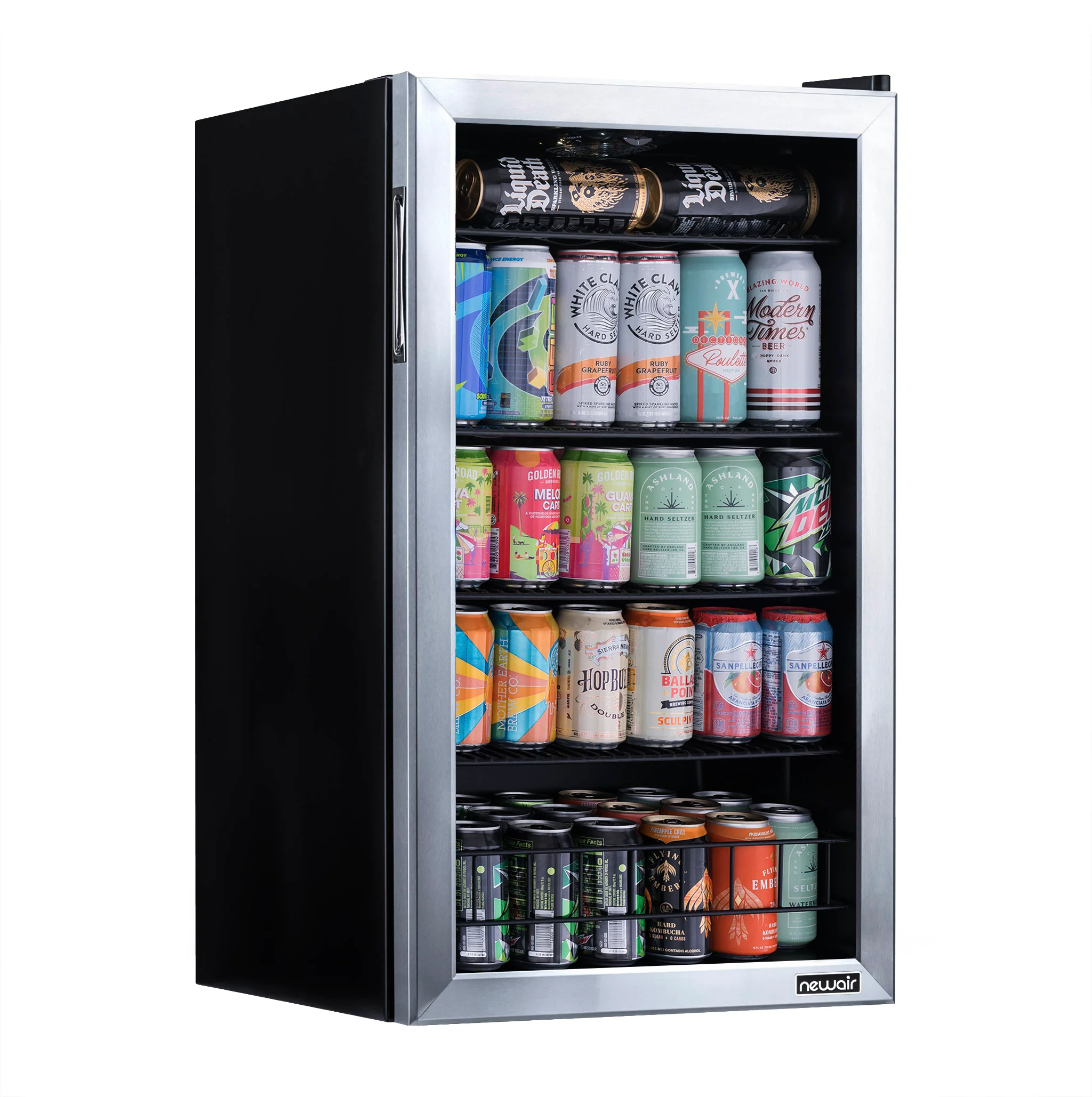 2026 Newair® 126-Can Freestanding Stainless Steel Beverage Fridge - 18.9