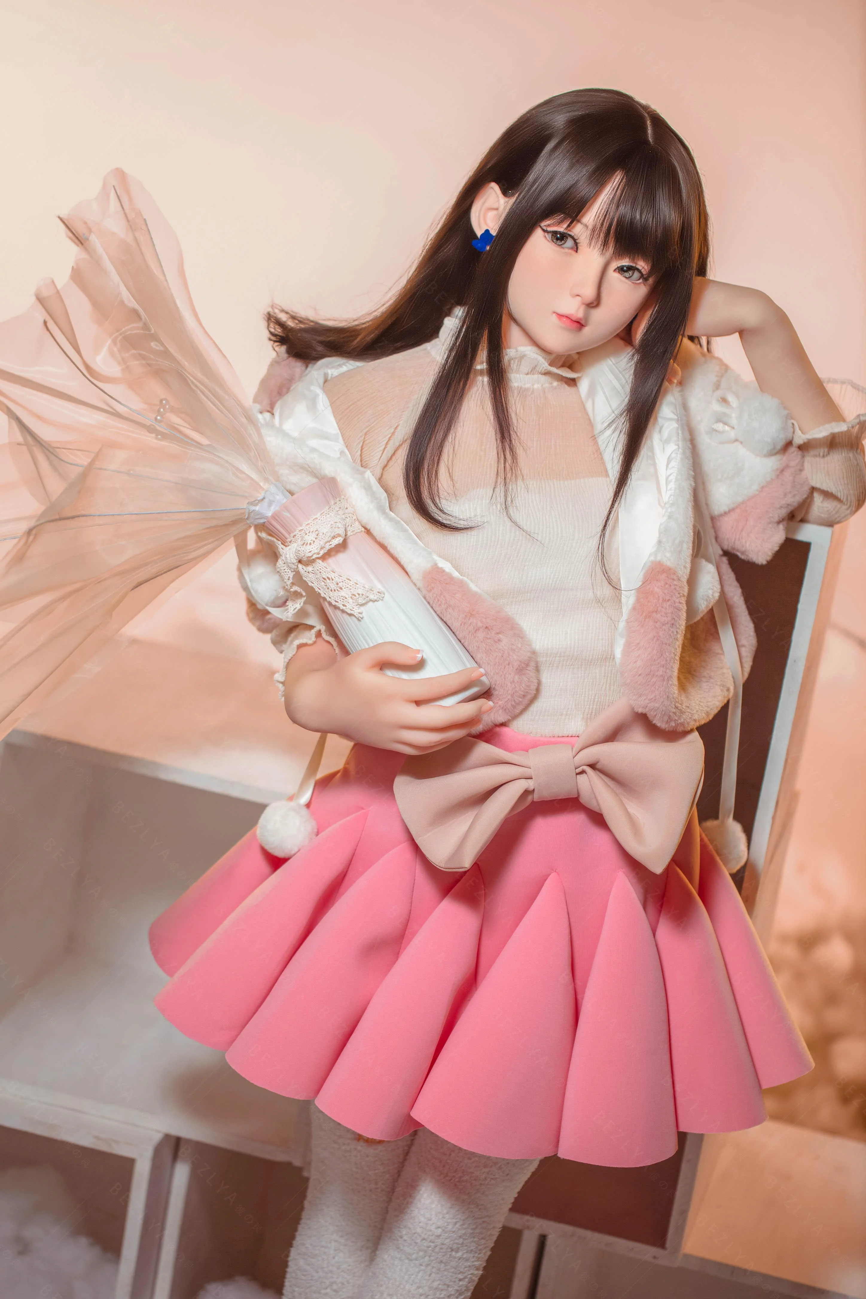 sex doll RCBezlya - Jasmine - 138cm/4ft6.25 - 2.0 AA-cup - Silicone Head + TPE Body Sex Doll - R C