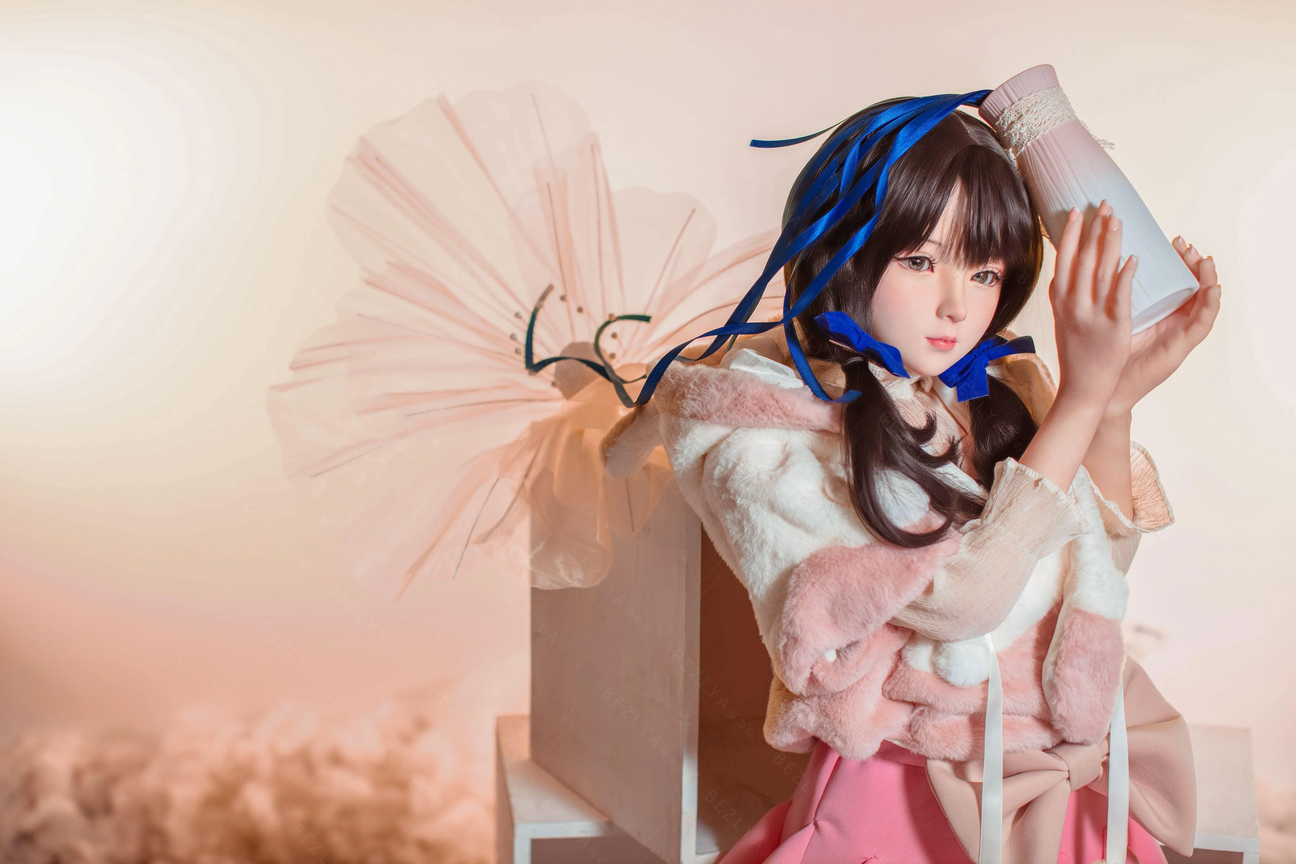 sex doll RCBezlya - Jasmine - 138cm/4ft6.25 - 2.0 AA-cup - Silicone Head + TPE Body Sex Doll - R C