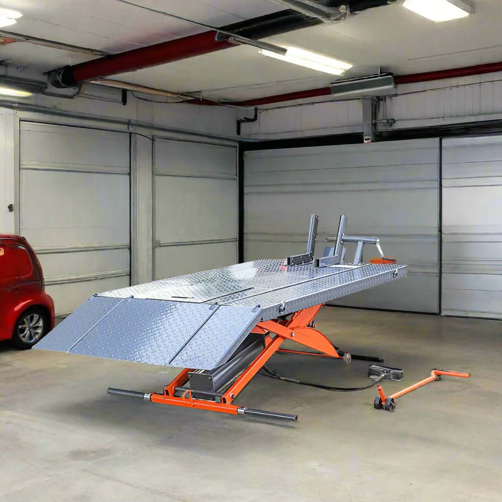 1100 LB Air-Operated Scissor Lift for Motorcycle & ATV – Hydraulic Ramp | MCL4105Q