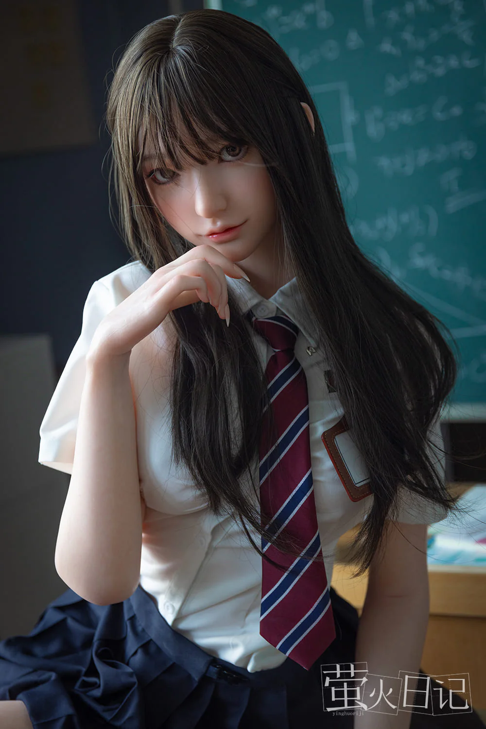 sex doll RC5ft5 / 165cm Long Black Hair Movable Jaw Silicone Sex Doll - Firefly Diary Doll: Lian - R C