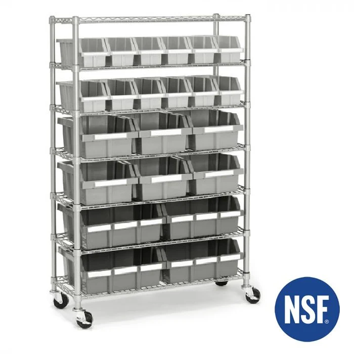 2026 7-Tier NSF 22-Bin Rack