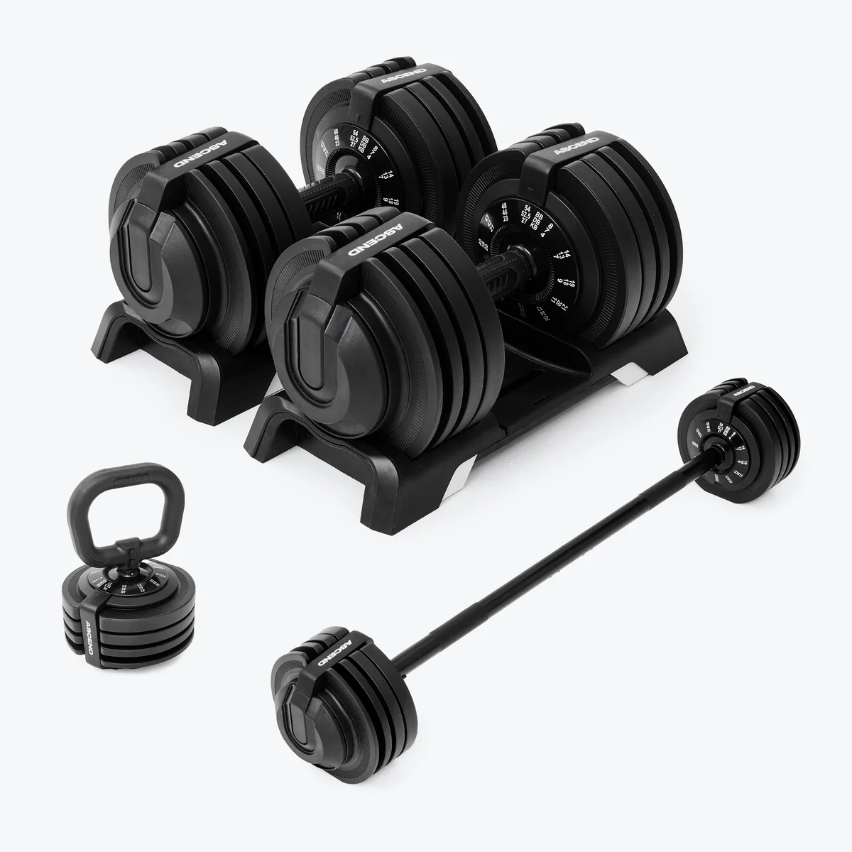 2026 Ascend 3-in-1 Adjustable Dumbbells (7 to 52.5 lb)