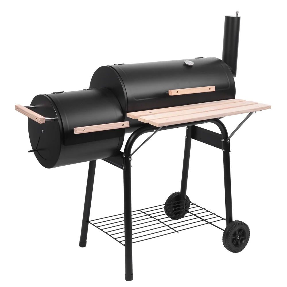 2026 UBesGoo Charcoal Grill Portable BBQ Grill and Offset Smoker Steel BBQ Pit Outdoor for Camping, Black