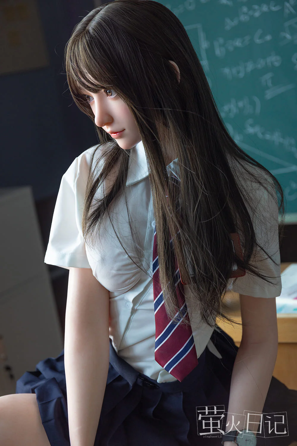 sex doll RC5ft5 / 165cm Long Black Hair Movable Jaw Silicone Sex Doll - Firefly Diary Doll: Lian - R C