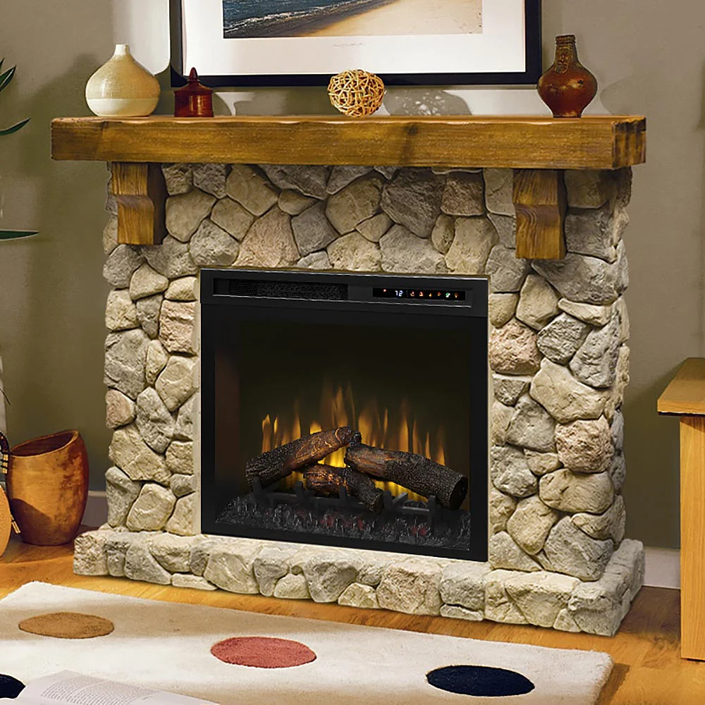2026 Fieldstone Rustic Electric Fireplace Mantel Package GDS28L8-904ST