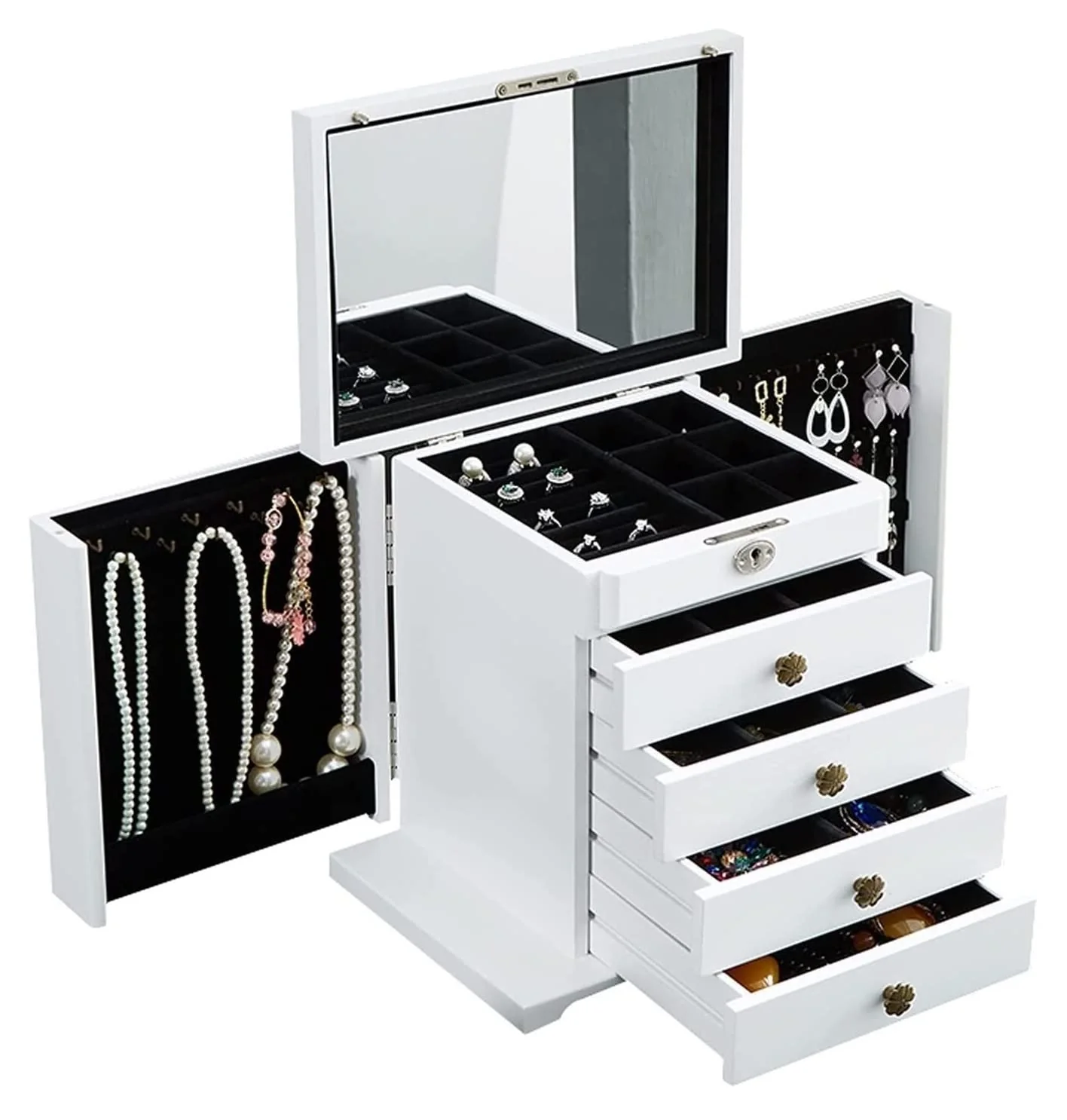 Storage Box Jewelry Box Jewelry Organizer 5 Tier Large Capacity Jewelry Box Organizer