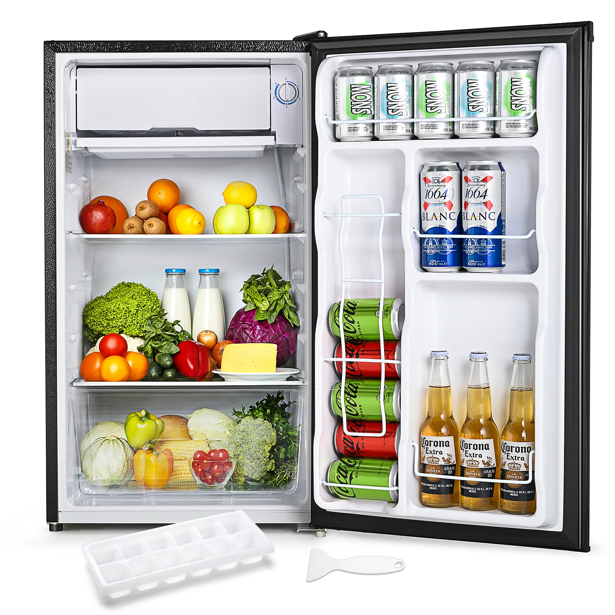 2026 EUHOMY Mini Fridge with Freezer, Single Door Compact Refrigerator