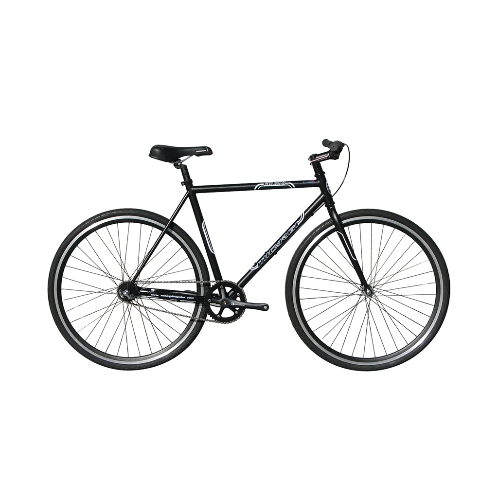 2026 Micargi RD-269-57 700c Single-Speed Bike – 57cm Hi-Ten Steel Frame, Matte Black, Alloy Caliper Brakes