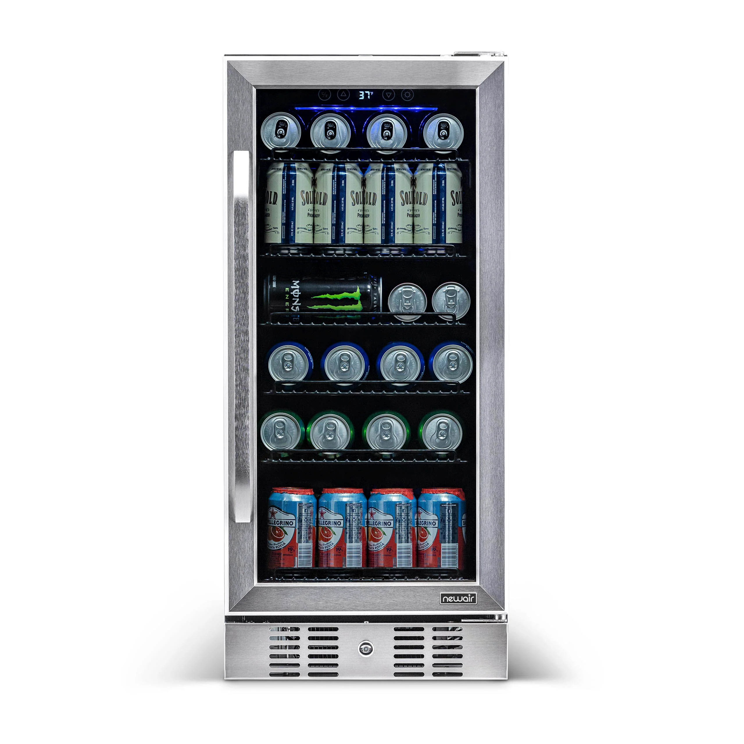 2026 Newair® 96-Can Built-In Stainless Steel Beverage Fridge - 15