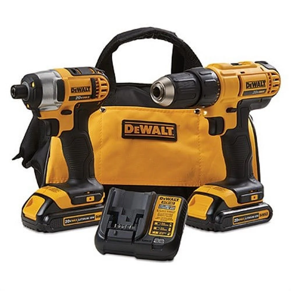 2026 DEWALT 20V MAX Cordless Drill/Impact 2 Tool Combo Kit with (2) 20V 1.3Ah Batteries, Charger, and Bag DCK240C2