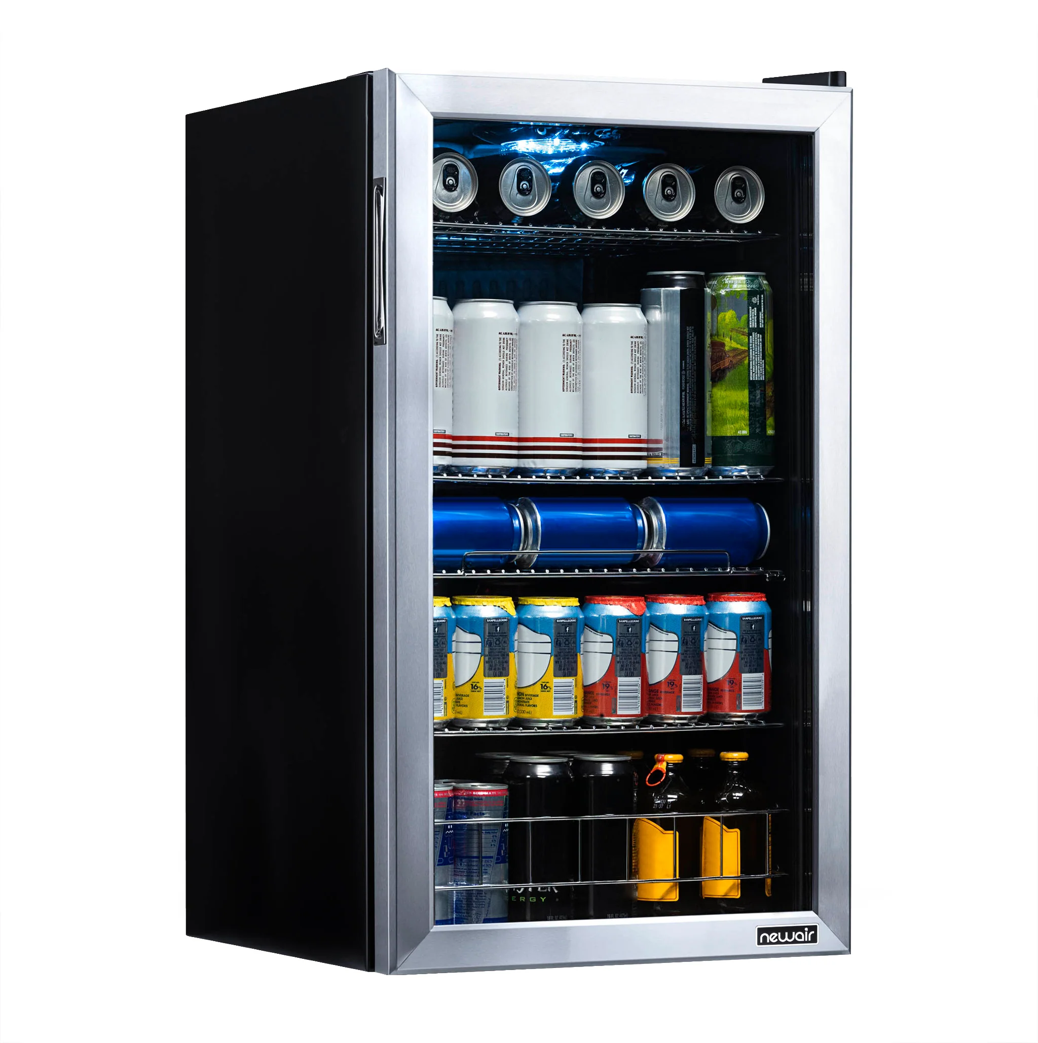2026 Newair® 126-Can Freestanding Stainless Steel Beverage Fridge - 18.9
