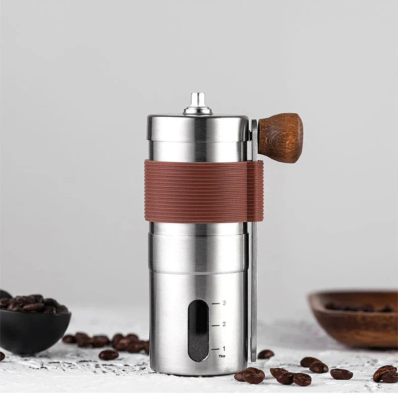 Portable Mini Manual Coffee Grinder Stainless Steel Washable Ceramic Core Coffee Beans Machine Home Grinders Coffee Accessories
