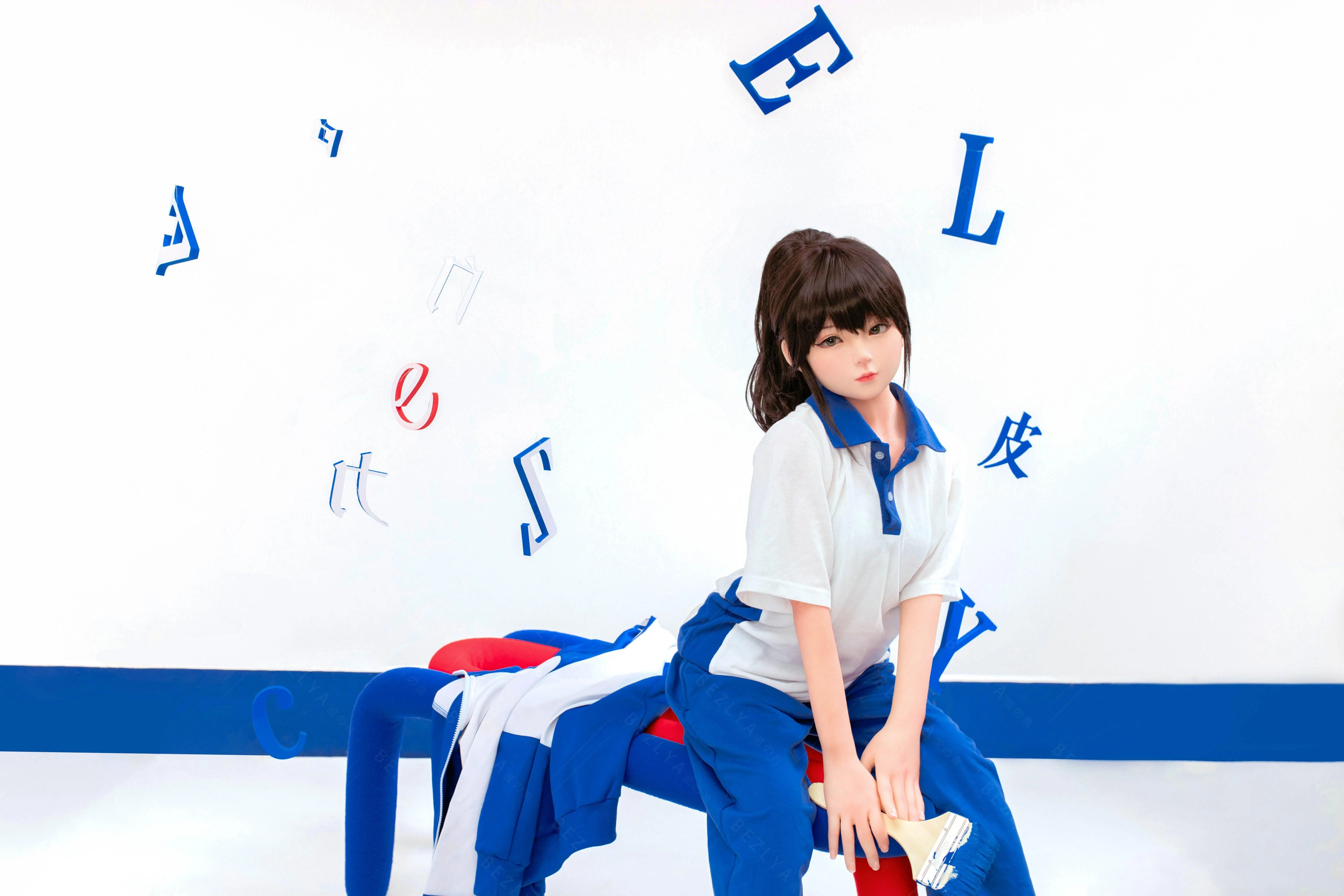 sex doll RCBezlya - Jasmine - 138cm/4ft6.25 - 2.0 AA-cup - Silicone Head + TPE Body Sex Doll - R C