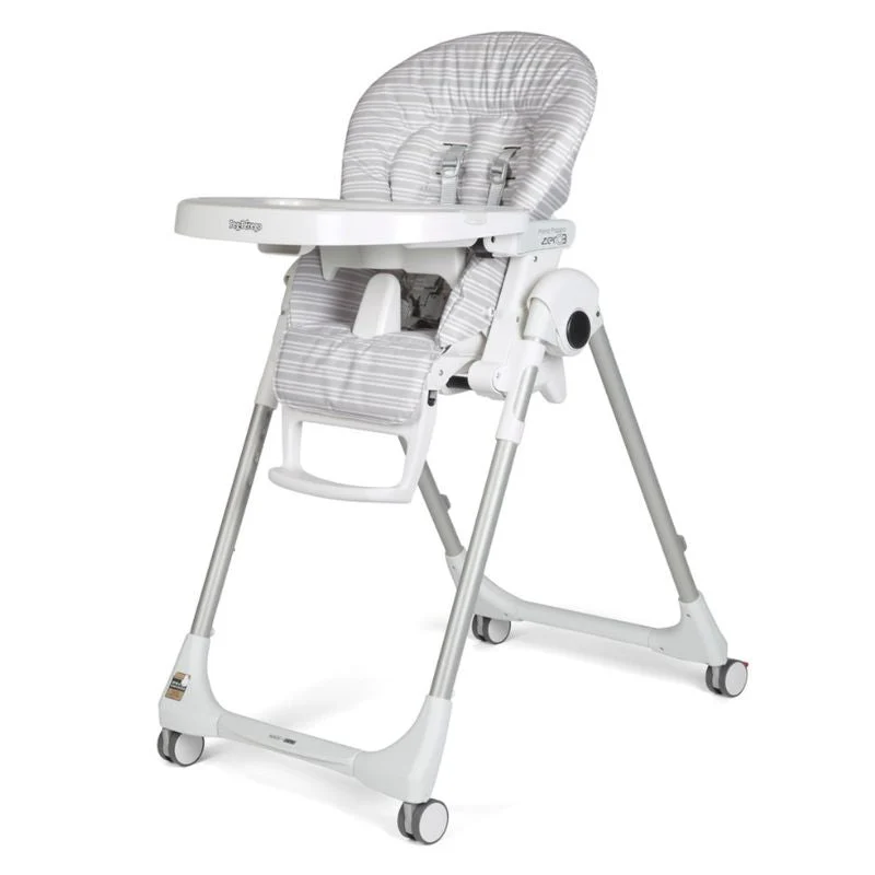 2026 Peg Perego Prima Pappa Zero 3 High Chair – Ultra-Light, Fully Reclining Seat, Compact Fold, Model for Newborn to Toddler