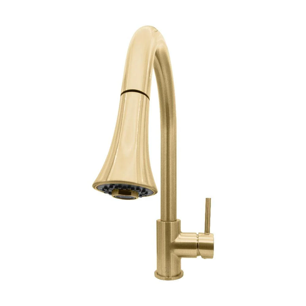 2026 ZLINE Edison Pull Down Single Handle Kitchen Faucet in Champagne Bronze (EDS-KF-CB)