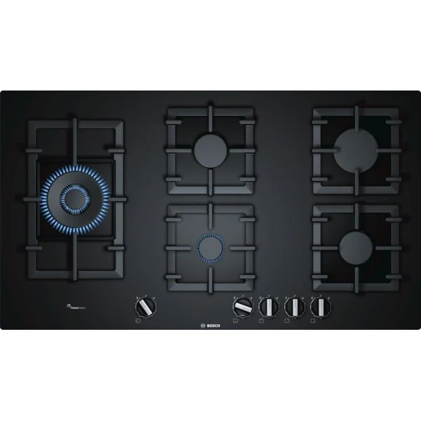 Bosch PPS9A6B90 Serie 6 Gas hob 90 cm Tempered glass Black