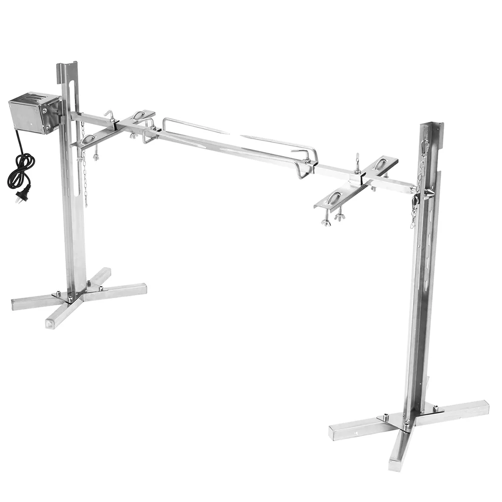 2026 INTSUPERMAI 90lbs Rotisserie Grill Spit Roaster Tripod Electric Motor Stainless Steel Lamb Skewer