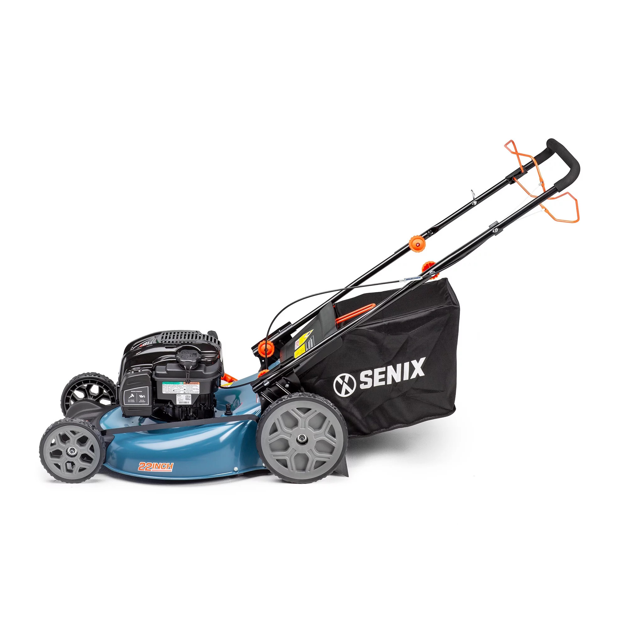 2026 SENIX 22-Inch 163 cc 4-Cycle Gas Powered RWD Self-Propelled Lawn Mower, 3-In-1, 1-Step Start Auto Choke, Single Lever Height Adjustment, 11-In Rear Wheels, LSSG-H1