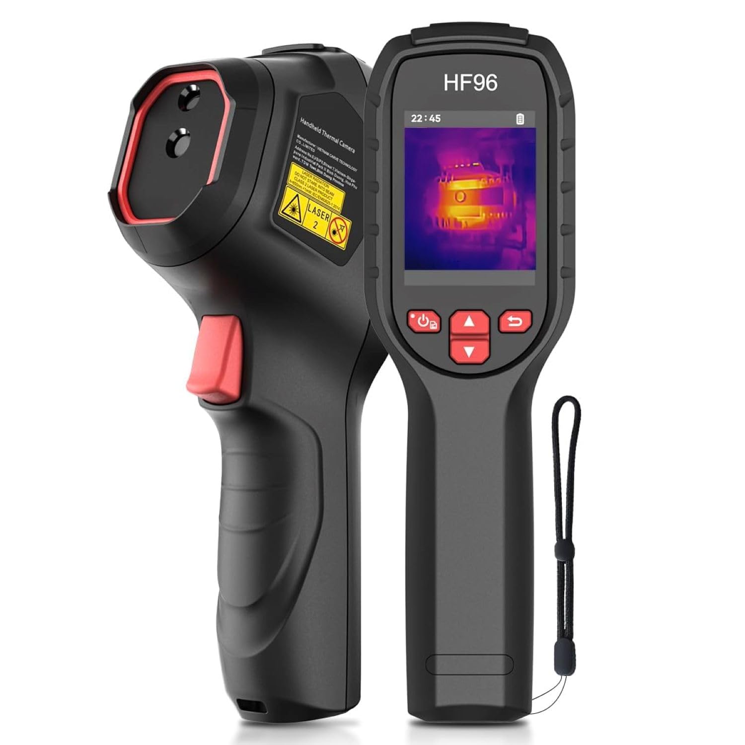 Thermal Camera, Super Resolution 240 x 240, Thermal Imaging Camera with Laser Pointer, 96 x 96 IR Resolution, 25 HZ Infrared Camera,-4°F to 1022°F, 50°FOV, 8h Battery Life Thermal Imager