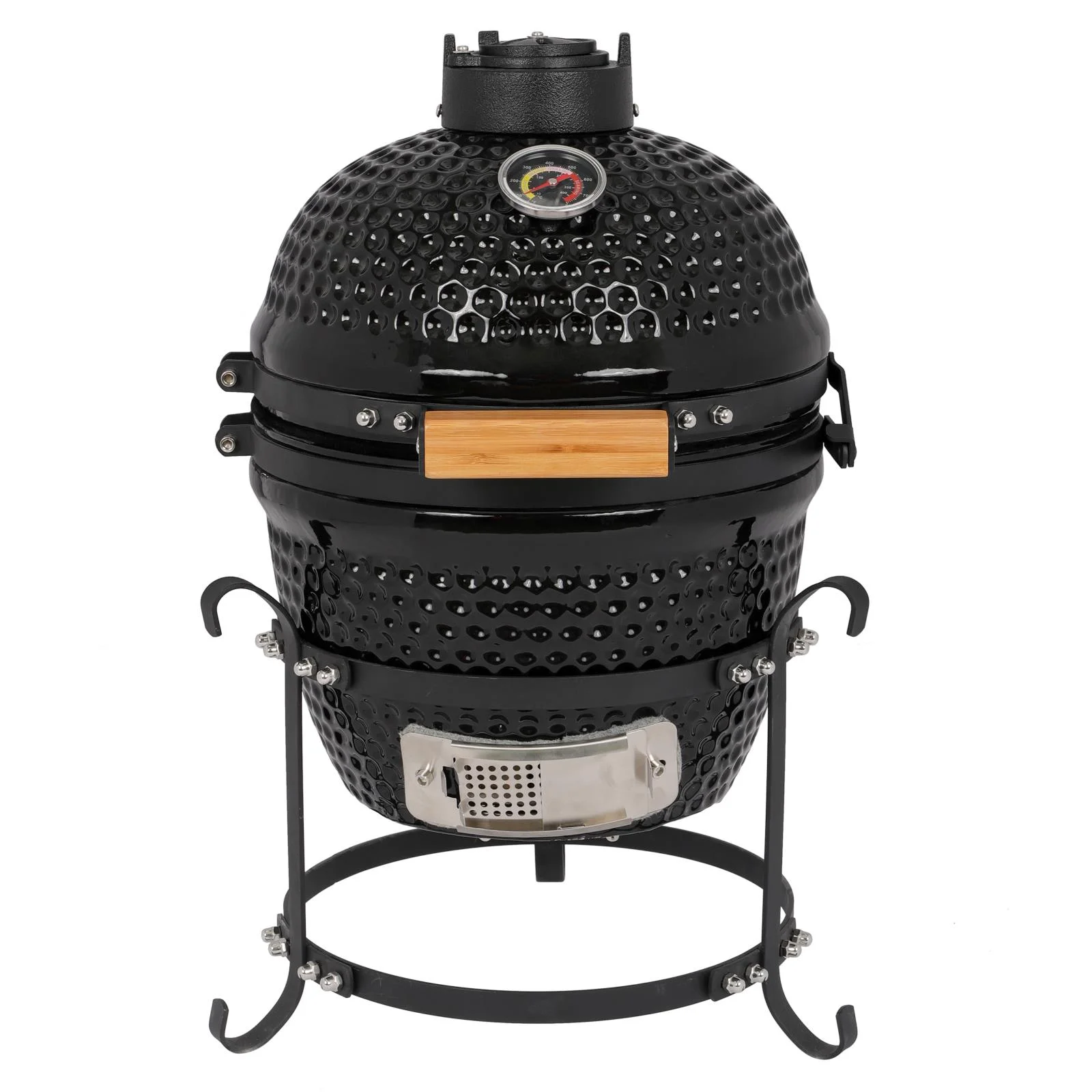 2026 SalonMore 13in Round Ceramic Charcoal Grill Black
