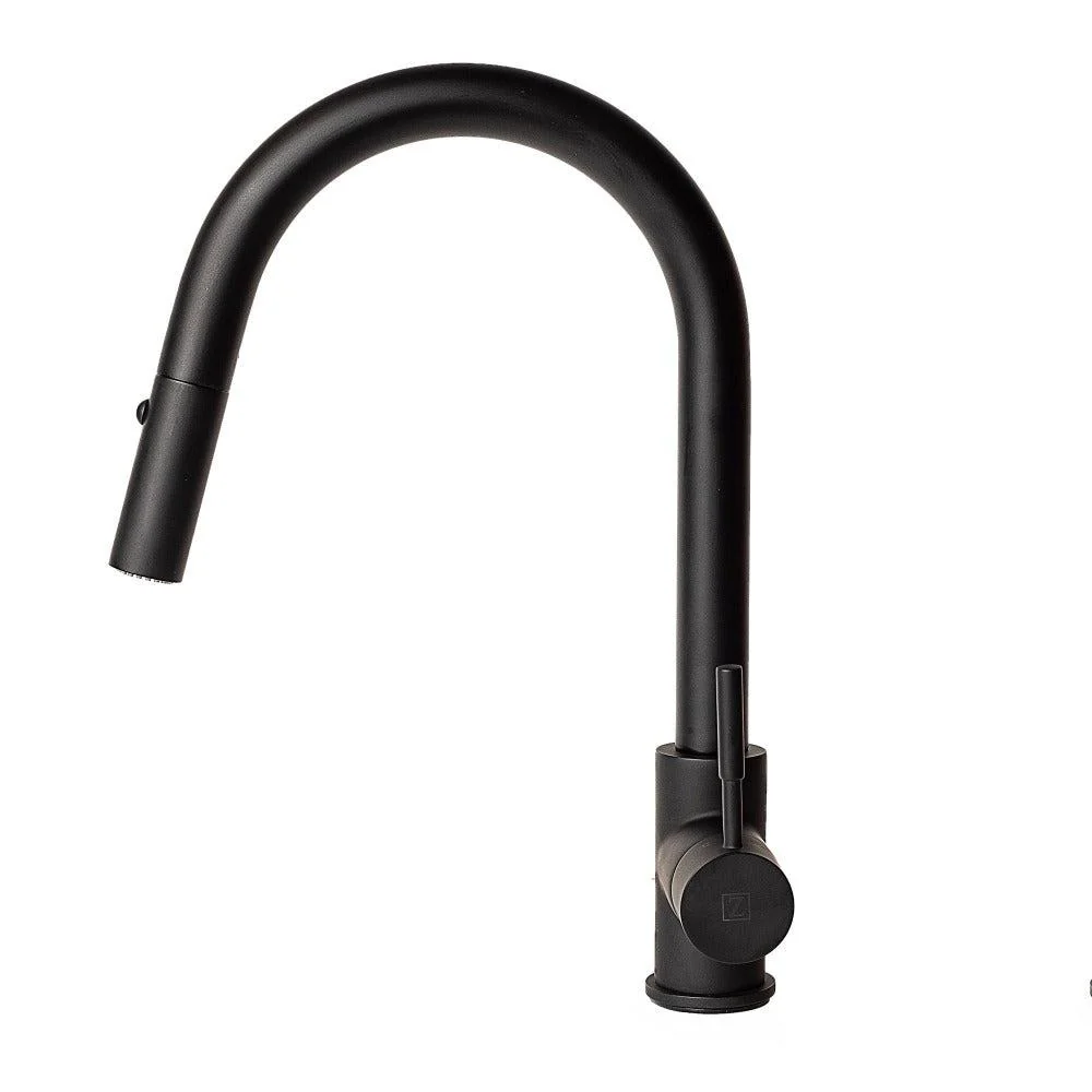 2026 ZLINE Arthur Pull Down Single Handle Kitchen Faucet in Matte Black (ATH-KF-MB)
