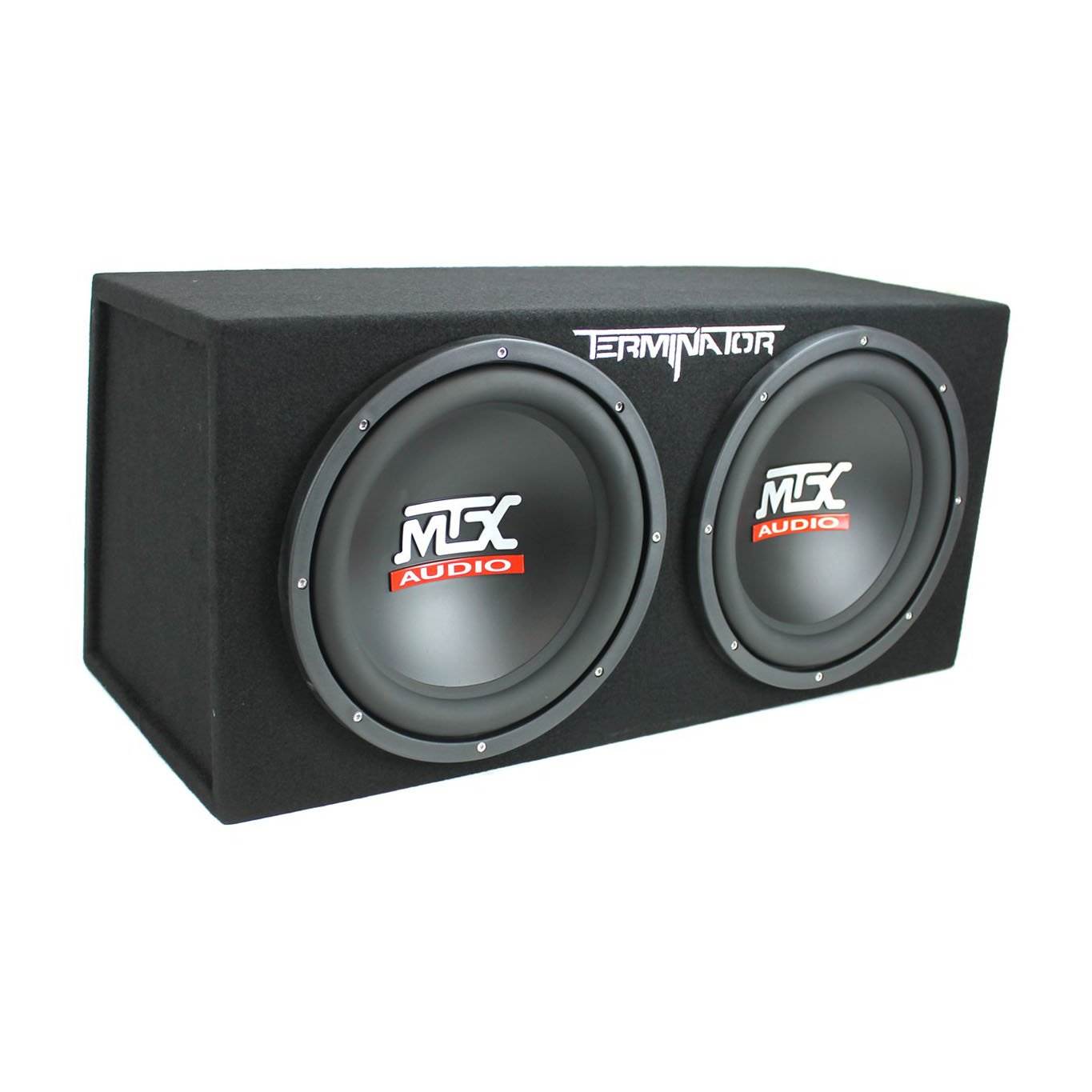 2026 MTX 12-Inch 1200-Watt Car Audio Dual Loaded Subwoofer Box Enclosure (2 Pack)