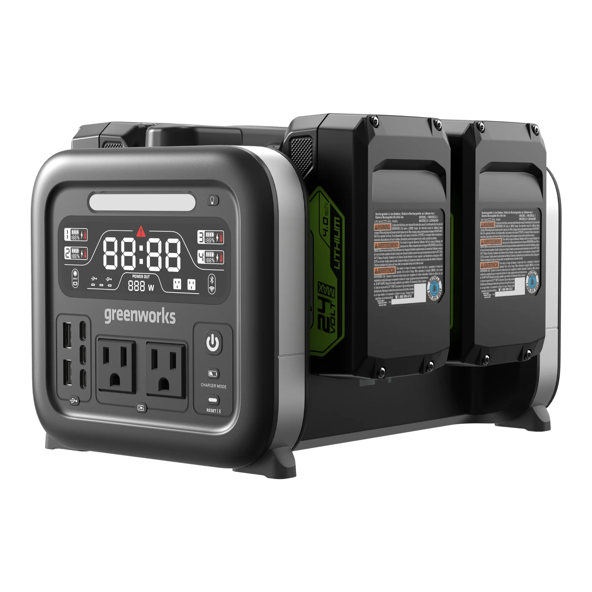 2026 24V 500W Portable Power Station w/ (4)4.0Ah Battery & Charger