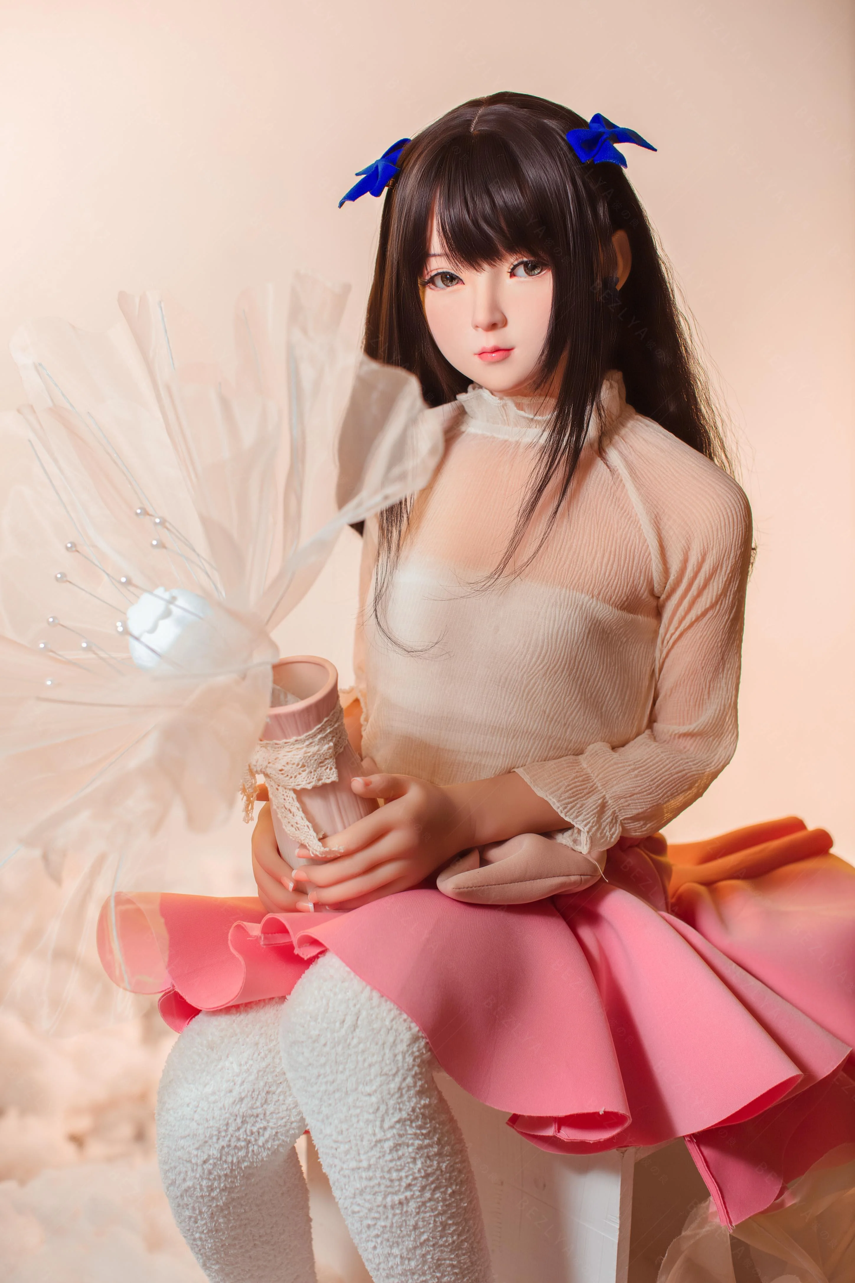 sex doll RCBezlya - Jasmine - 138cm/4ft6.25 - 2.0 AA-cup - Silicone Head + TPE Body Sex Doll - R C