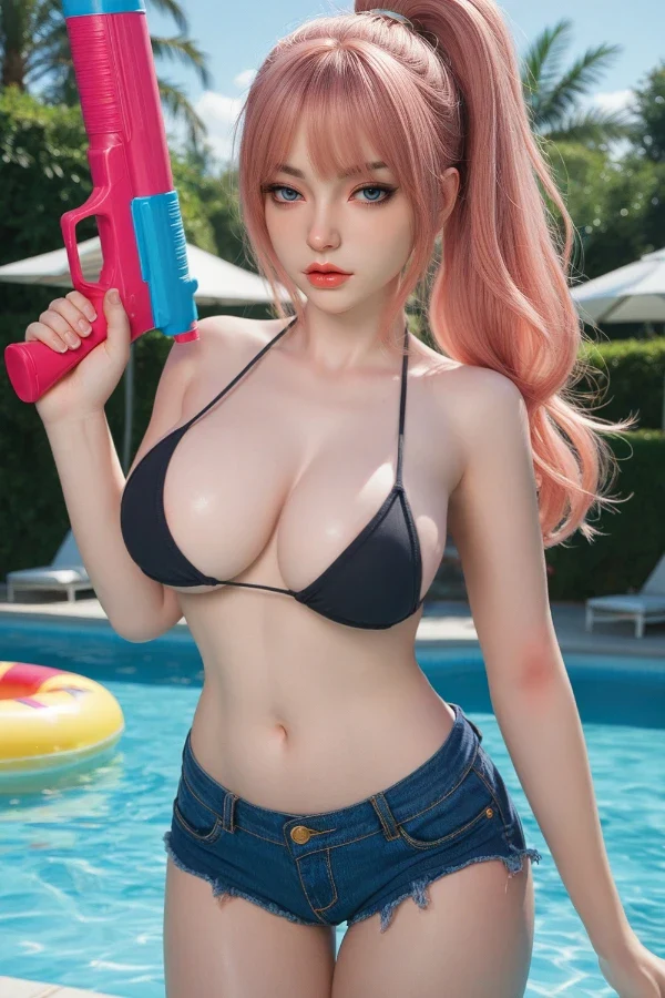 sex doll RC5ft 5/164cm Busty Pink Hair Sex Doll – Aleena - R C