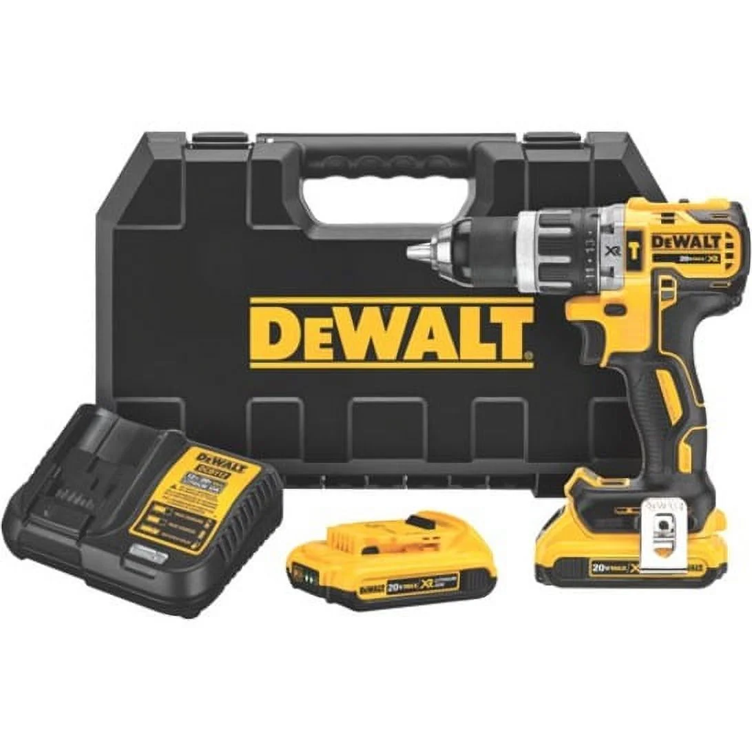 2026 DEWALT DCD796D2 20-Volt MAX XR Lithium-Ion Cordless 1/2 in. Brushless Compact Hammer Drill with 2 Batteries 2 Ah, Charger and Case