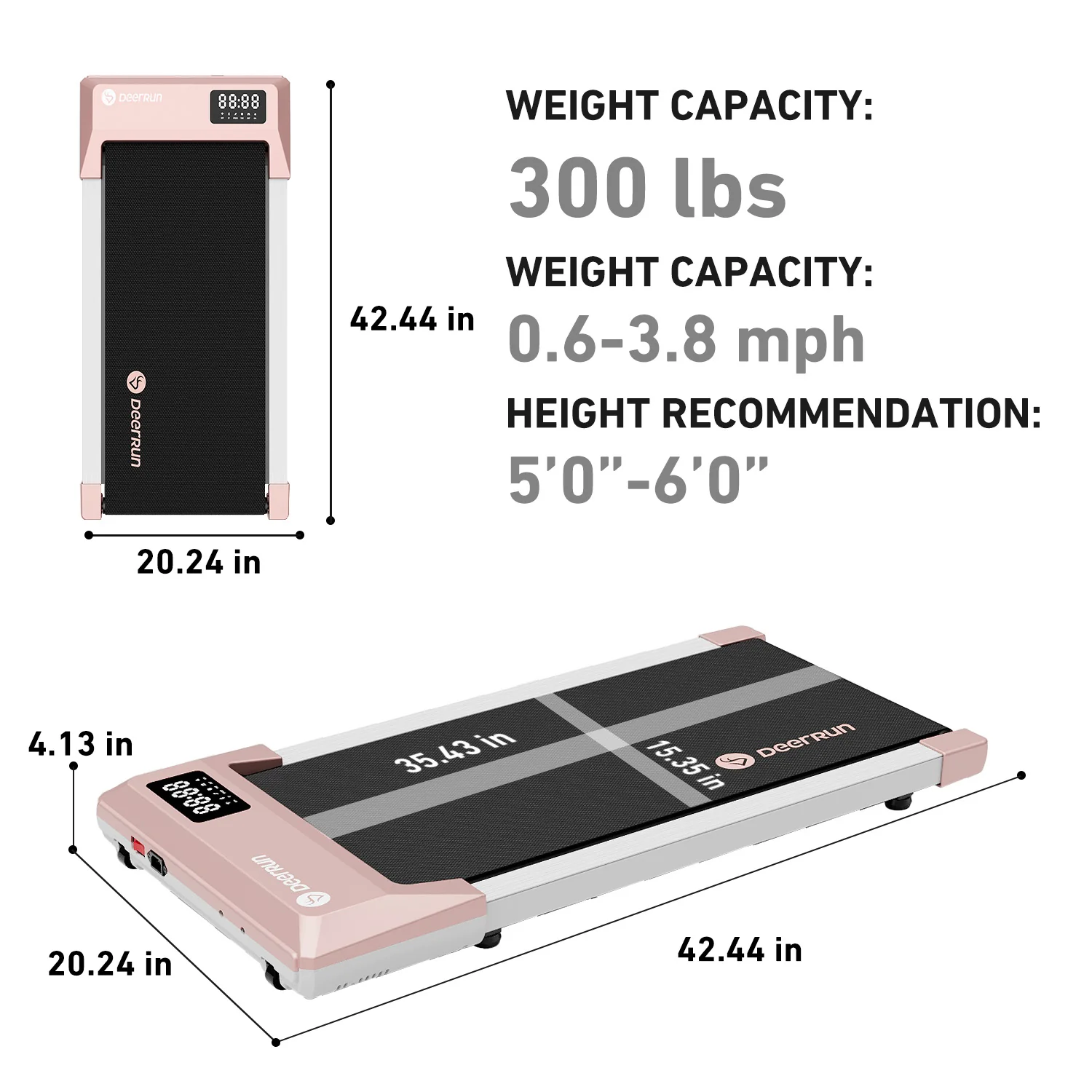 2026 DeerRun Q1 Urban Mini Under-Desk Treadmill with Remote Control
