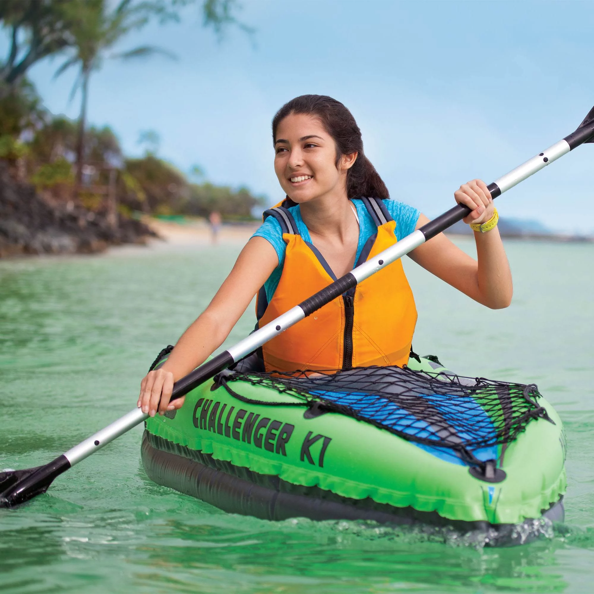 2026 Intex Challenger K1 Inflatable Kayak with Oar and Hand Pump