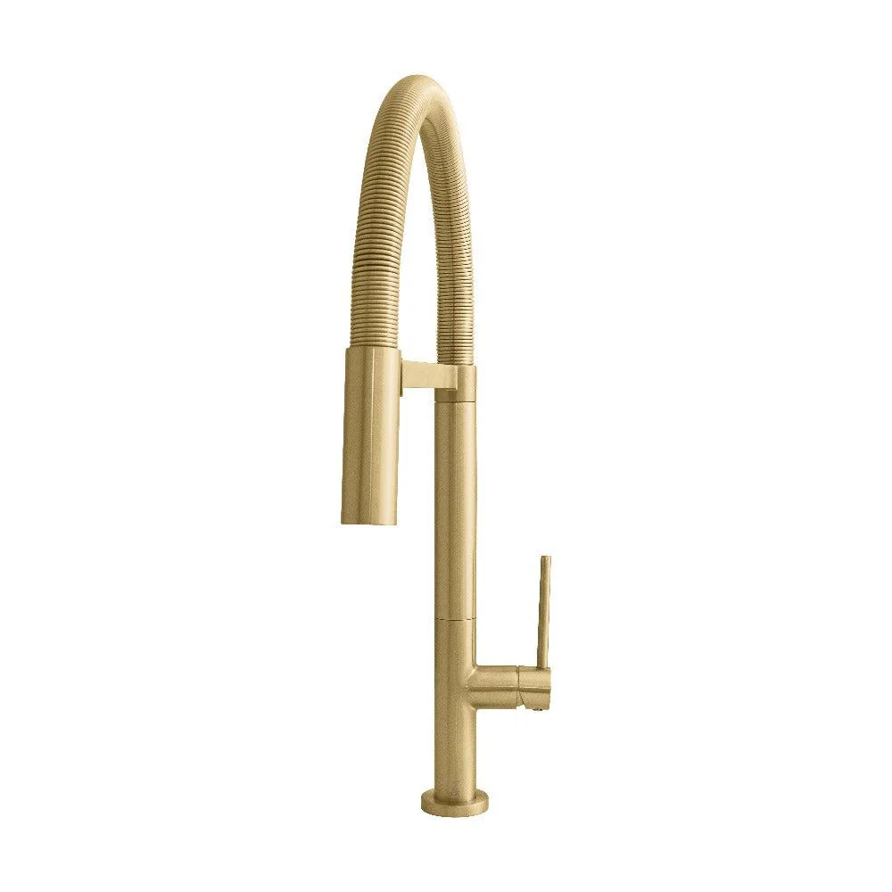 2026 ZLINE Incline Pull Down Single Handle Kitchen Faucet in Champagne Bronze (INC-KF-CB)