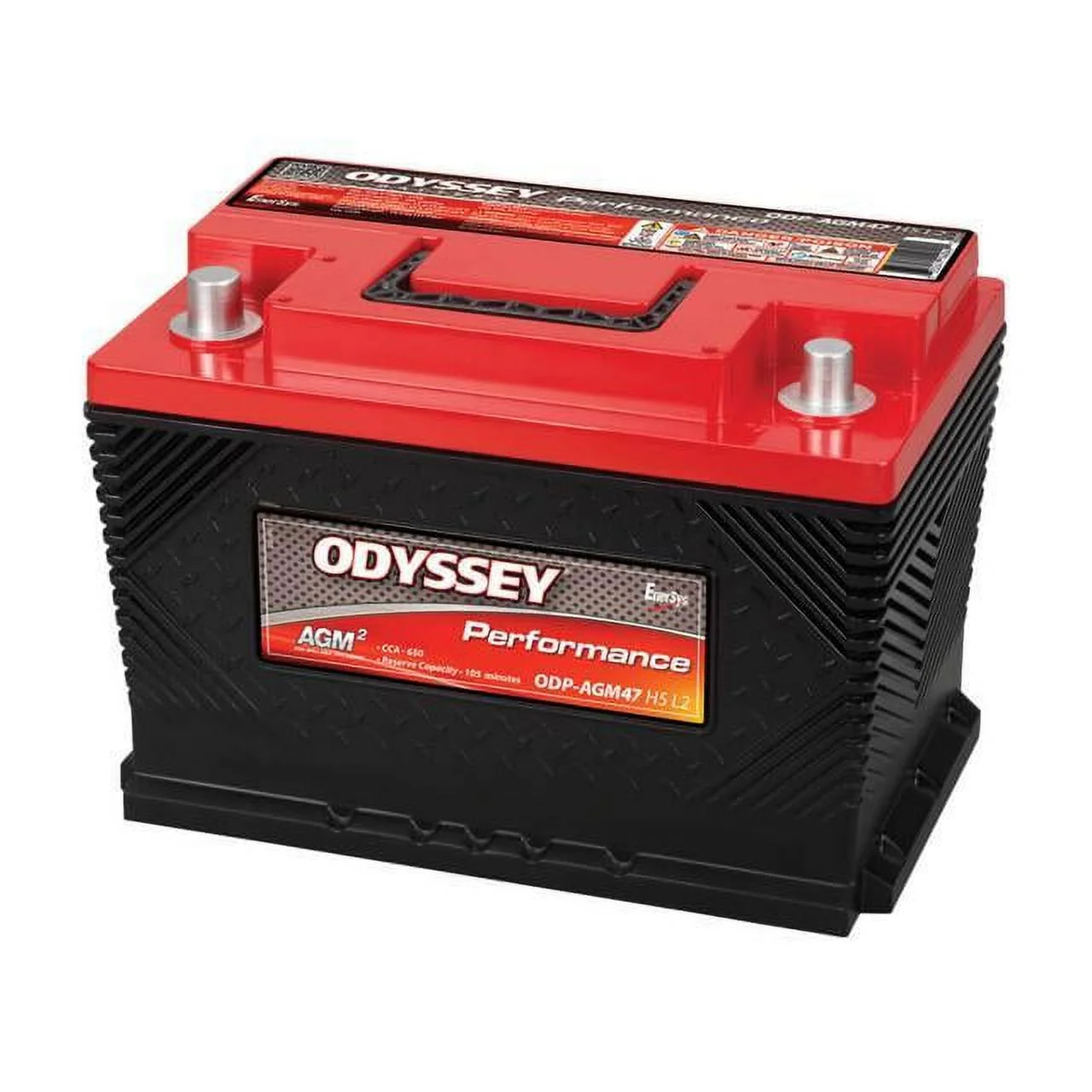 2026 Odyssey ODP-AGM47 H5 L2 Performance AGM Car Battery – 12V, 600 CCA, Group 47 / H5 / L2