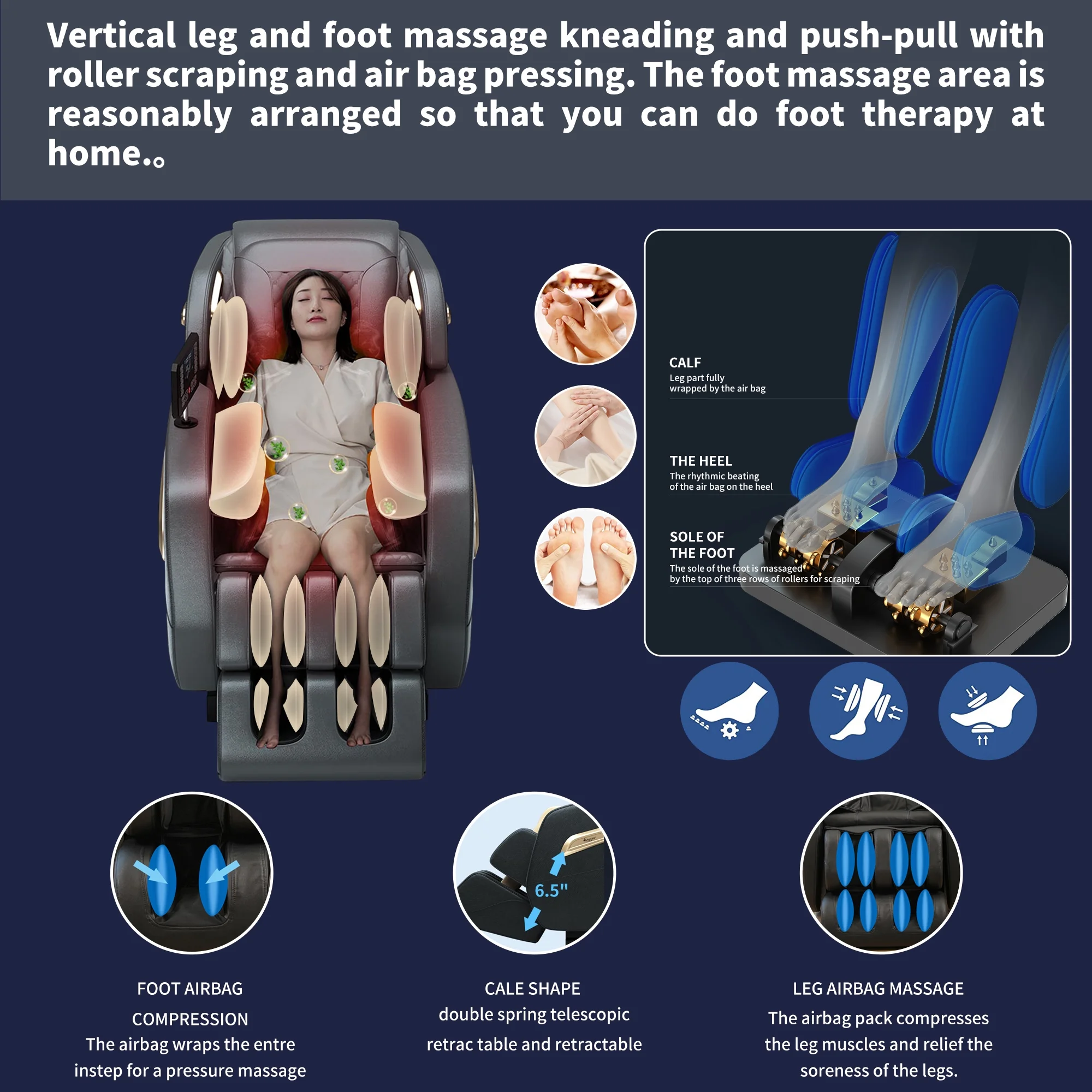 2024 4D Zero Gravity Massage Chair, Full Body Shiatsu Recliner with Yoga Stretching, SL Track, Intelligent Voice Control, Calf Kneading, Calfrest Extension, Premium Black Leather